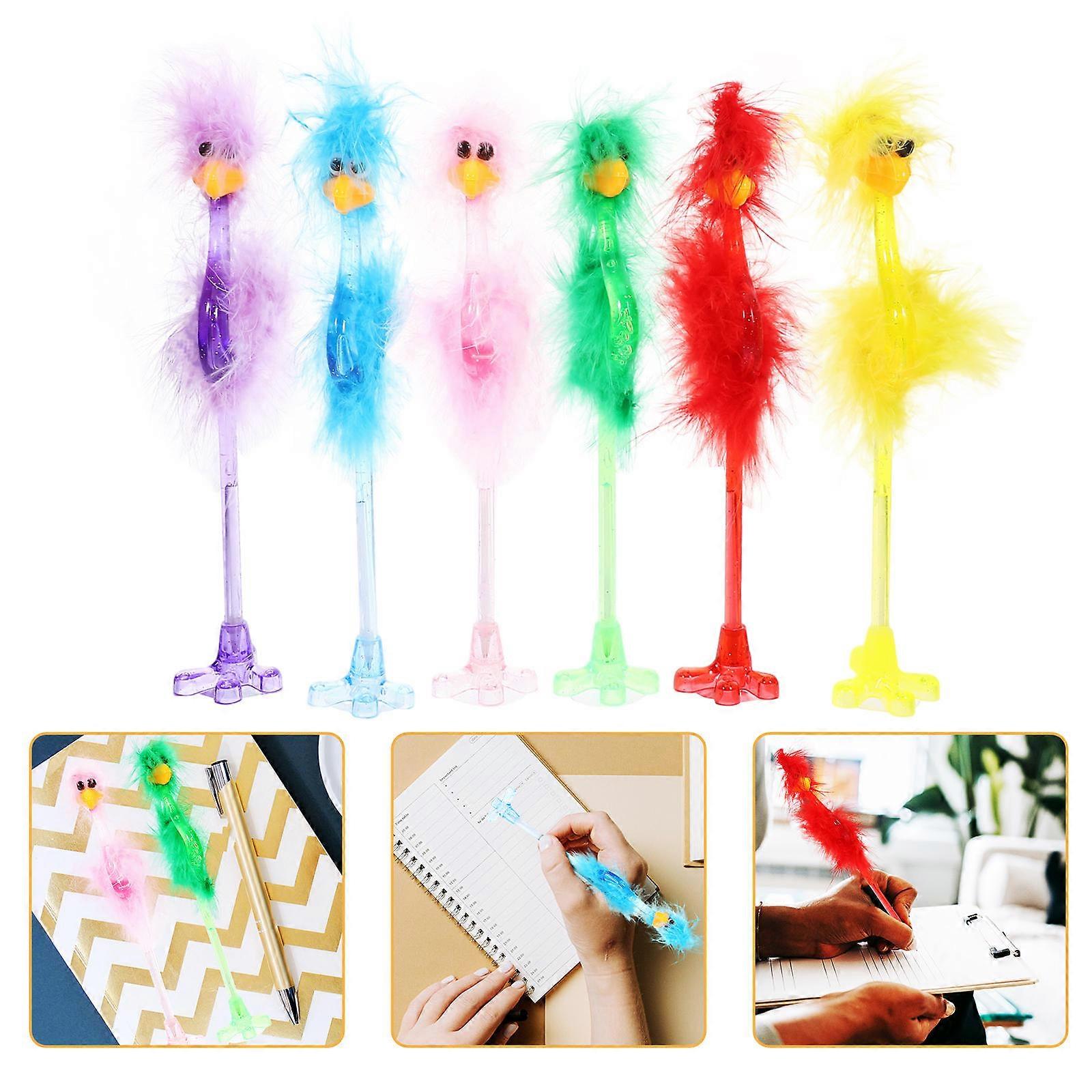 Student Ballpoint Pen Ostrich Shape Pen for Writing 24Pcs Assorted Color