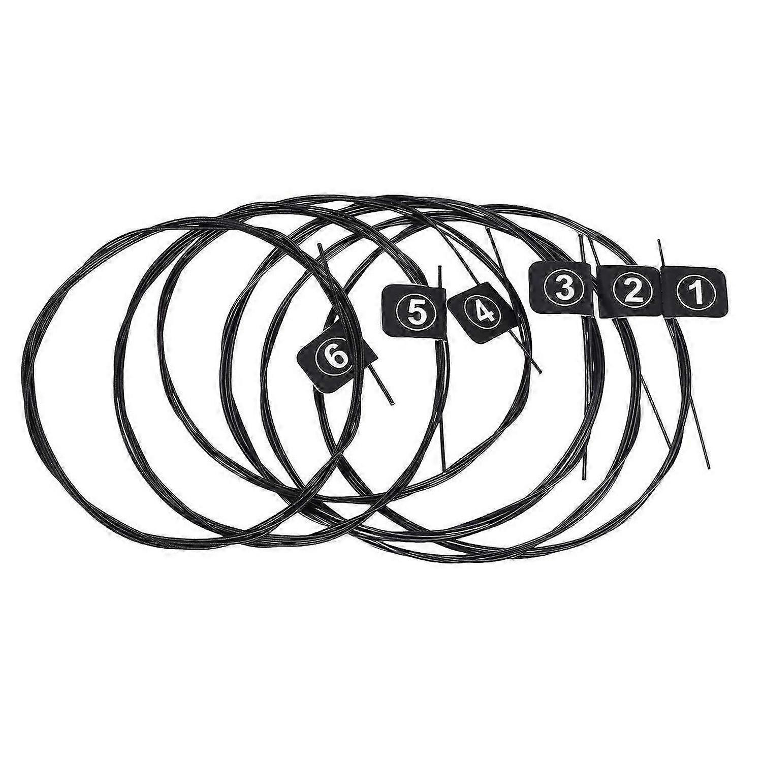 6pcs/set NX35-C Full Set Black Nylon Classical Guitar Strings Hard Tension 0.028 - 0.045 inch