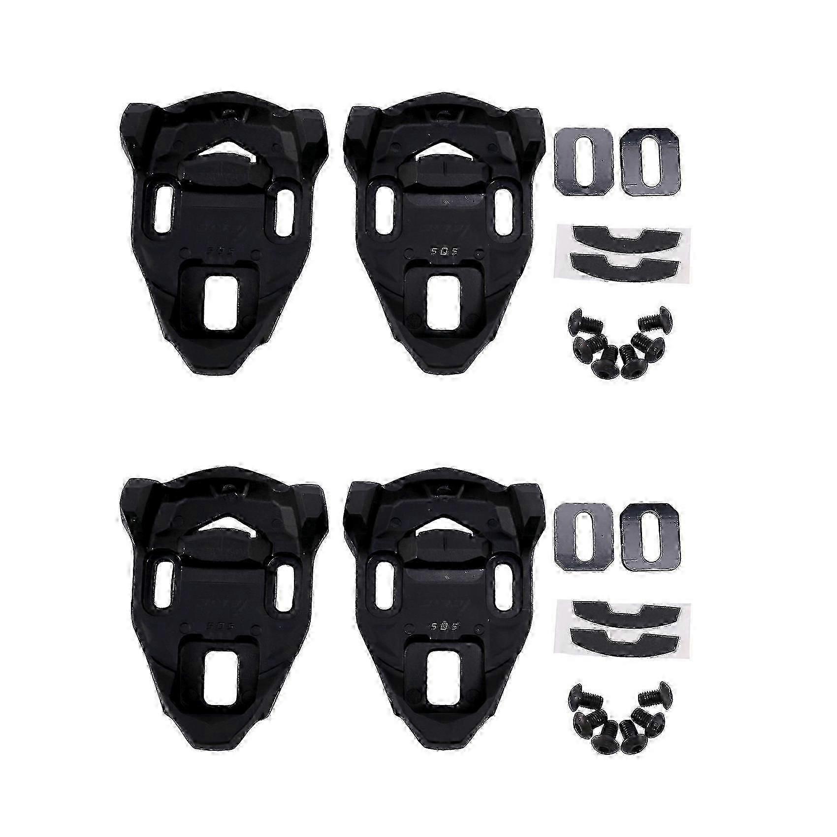 4x Bike Cleat Set for Time Iclic/X-Presso Pedals, Black Plastic