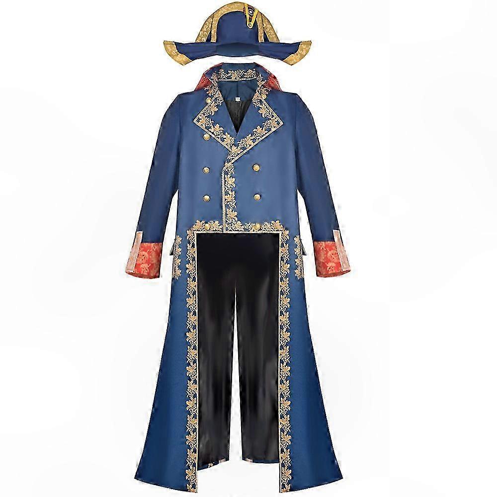 תחפושת ארמון מימי הביניים למבוגרים רטרו כחול חליפה ליל כל הקדושים קוספליי תלבושת מסיבת קרנבל להתלבש