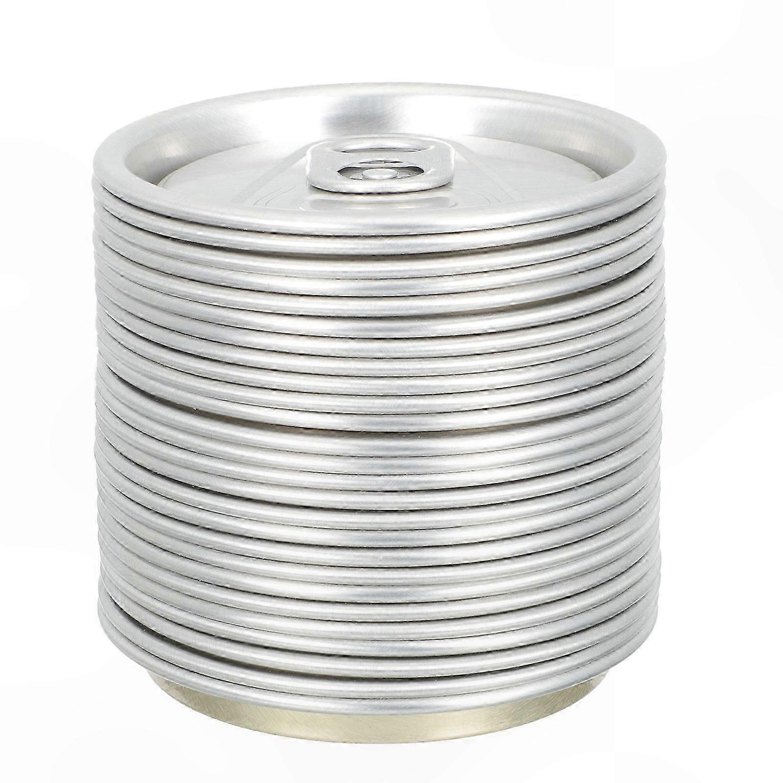 Round Ring-Pull Can Lids for Food Preservation, 50-Pack