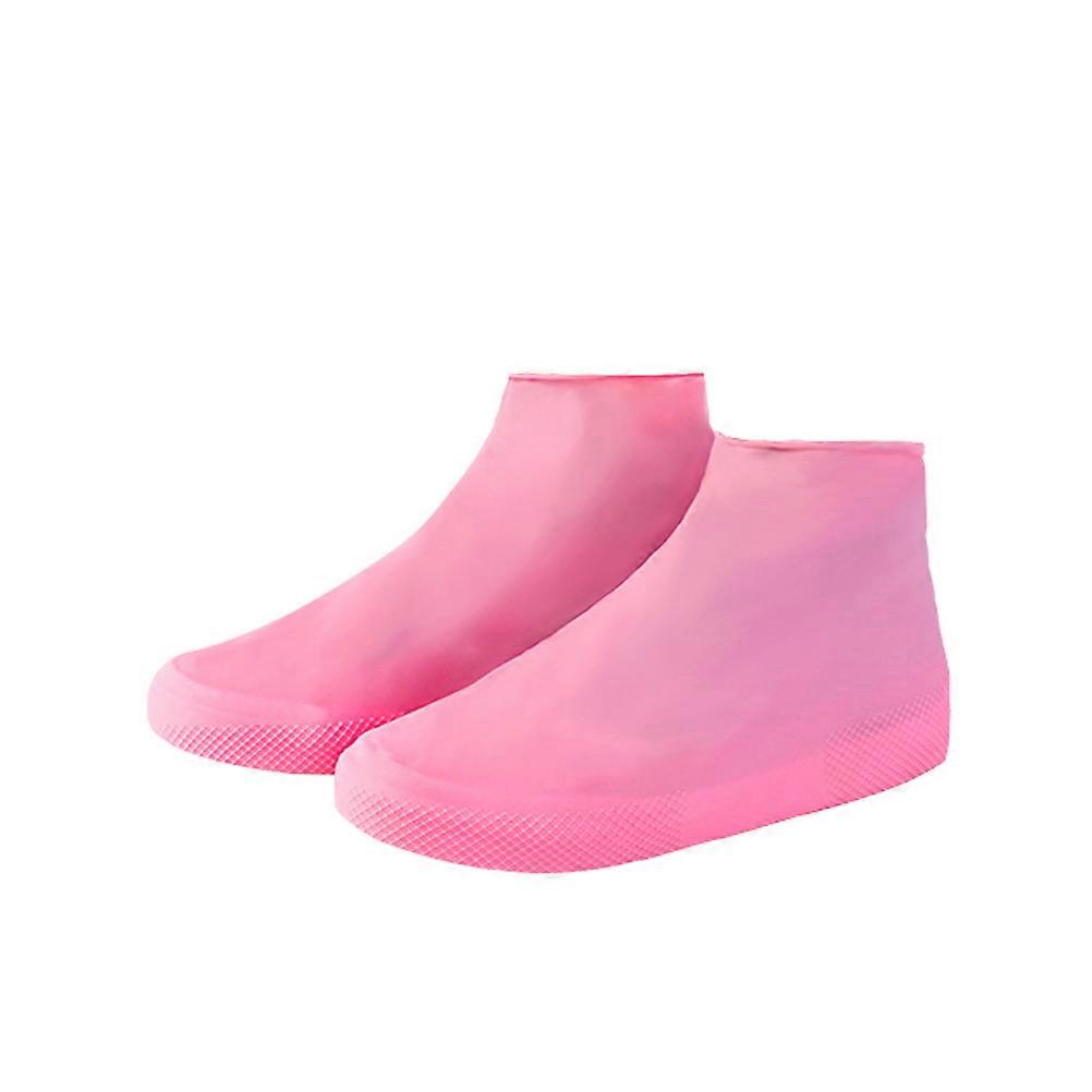 Disposable Shoe Covers Non-Slip Boot Covers for Shoe Protection 2Pcs Pink
