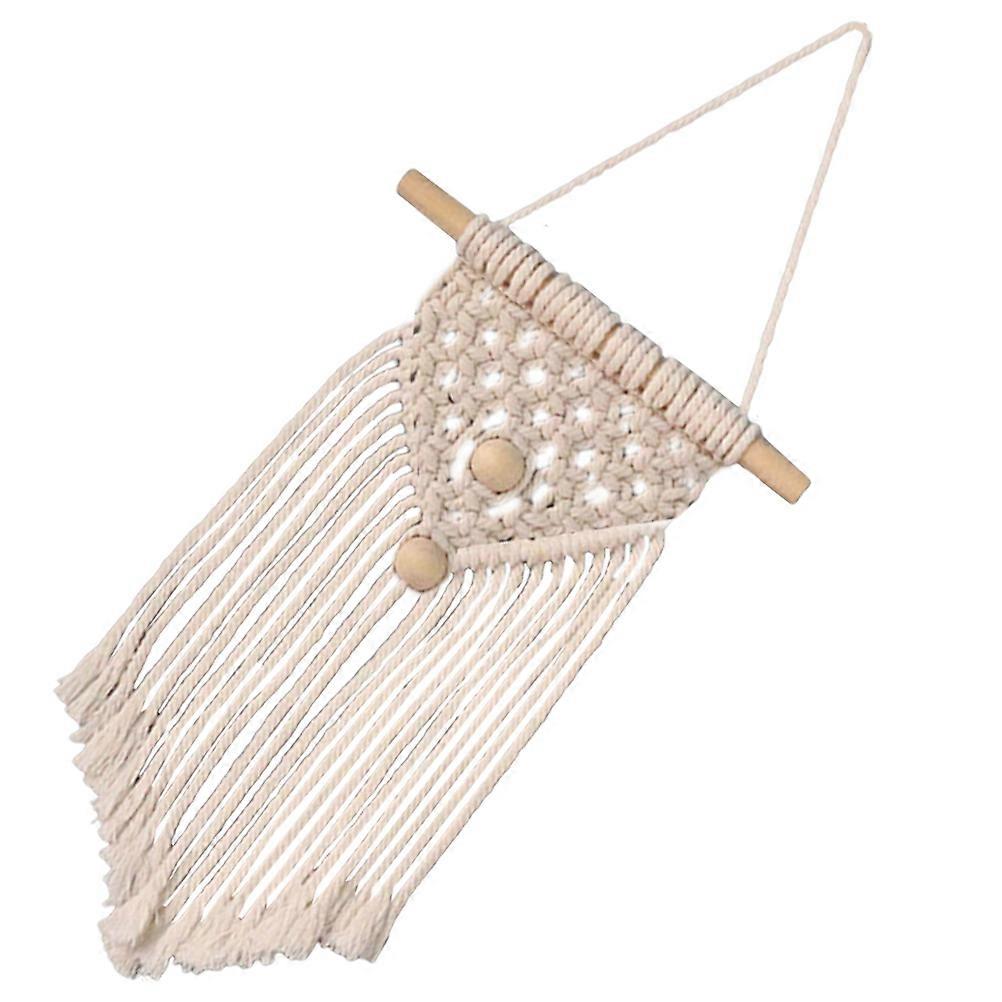 Macrame Wall Hanging Woven Tapestry for Decor 3Pcs Beige Bohemian Style