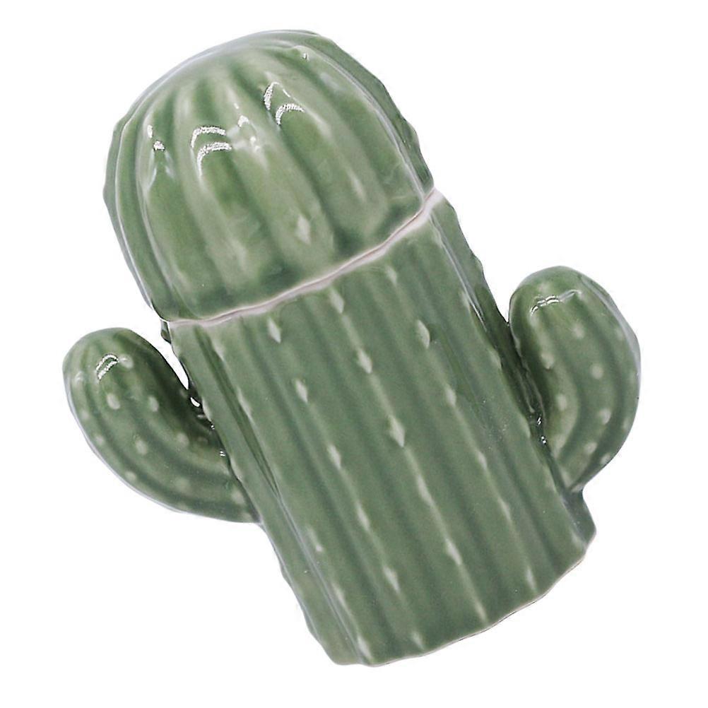 Storage Organizer Cactus Toothpick Holder for Storage Use 3Pcs Green