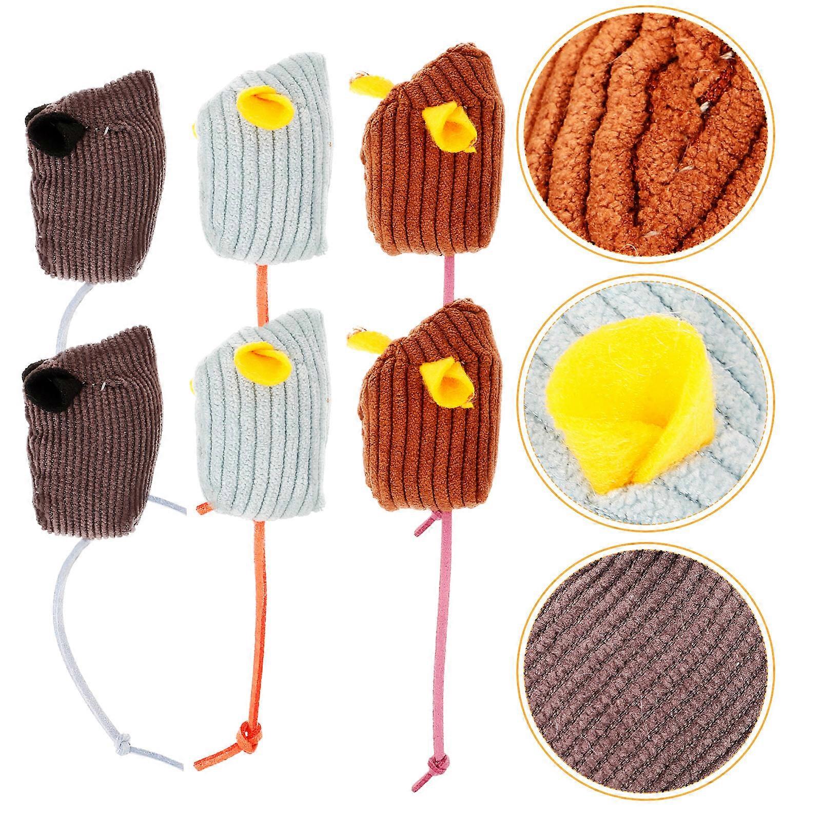 Cat Mouse Toy Set For Cats And Kittens Indoor Play Assorted Color Catnip Infused Fun Stimulation 30Pcs