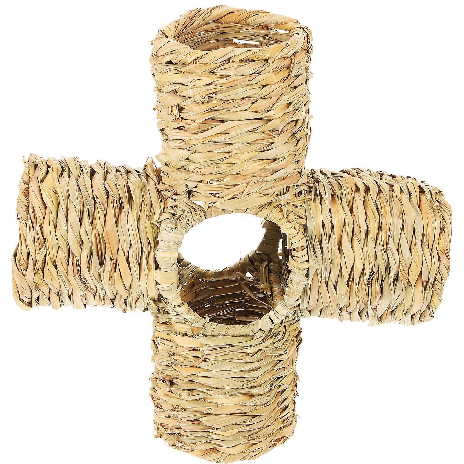 Hamster Tunnel for Hiding 2Pcs Small Tunnels Beige Color