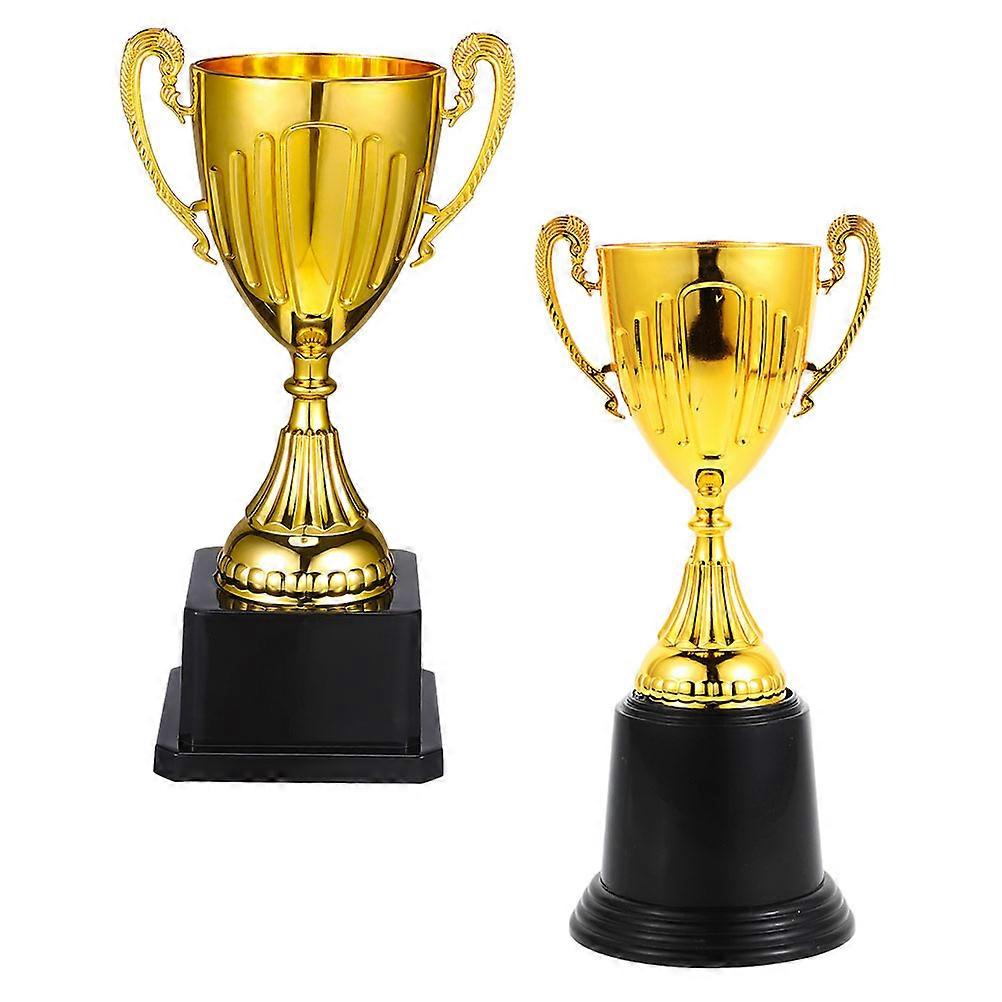 Plastic Gold Trophy Mini Gold Trophy for Desk Display 6Pcs