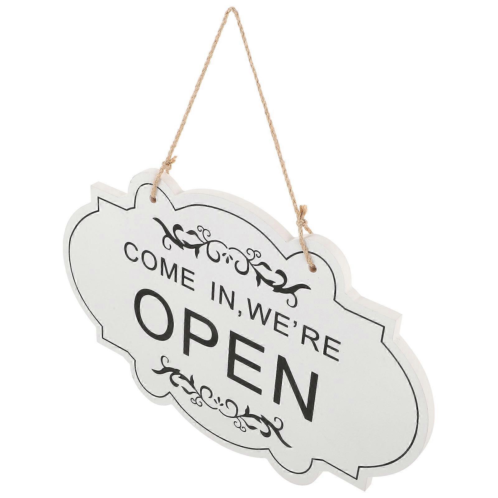 Open Closed Sign Hanging Door Pendant for Decoration 5Pcs Wood Signs