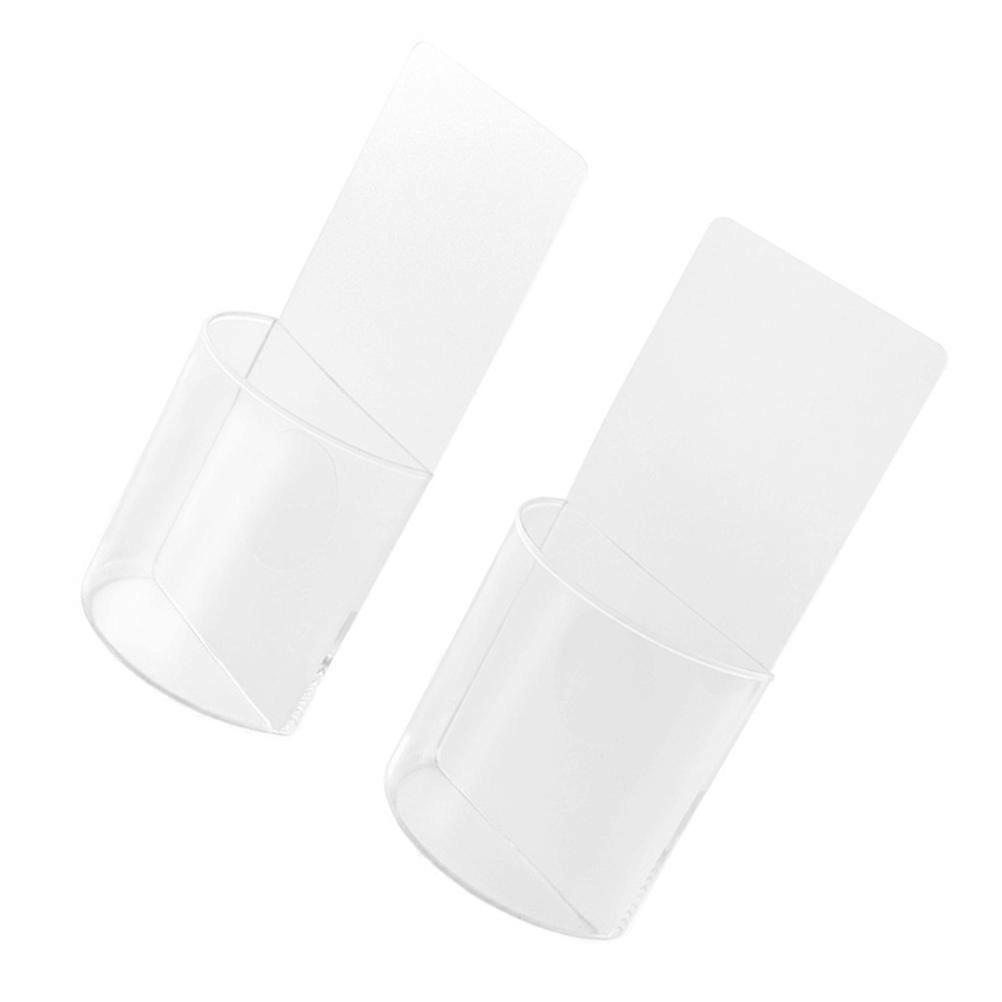 Transparent Wall Mounted Remote Holder for Storage 4Pcs Punch Free Boxes