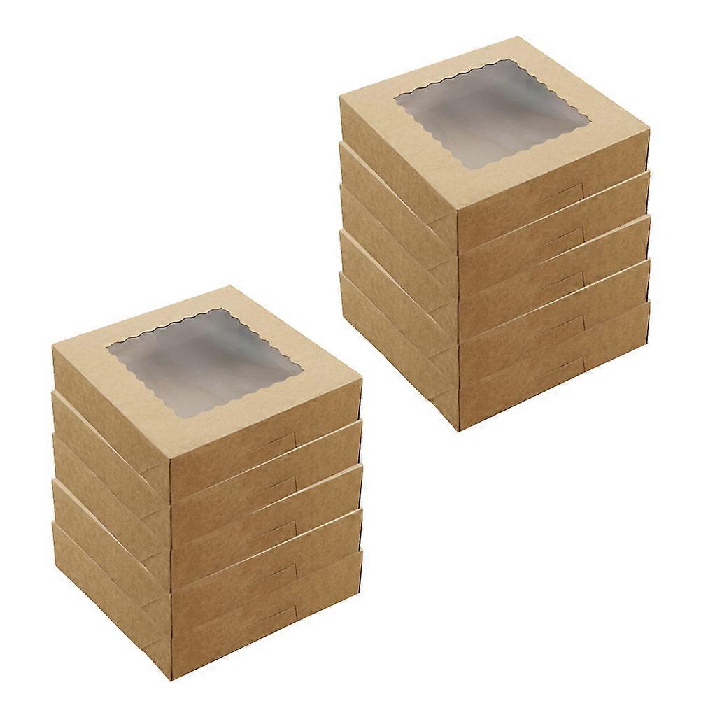 Dessert Boxes 20Pcs Kraft Paper Ideal For Friends And Family Birthday Party Rectangular Chocolate Safe To Use
