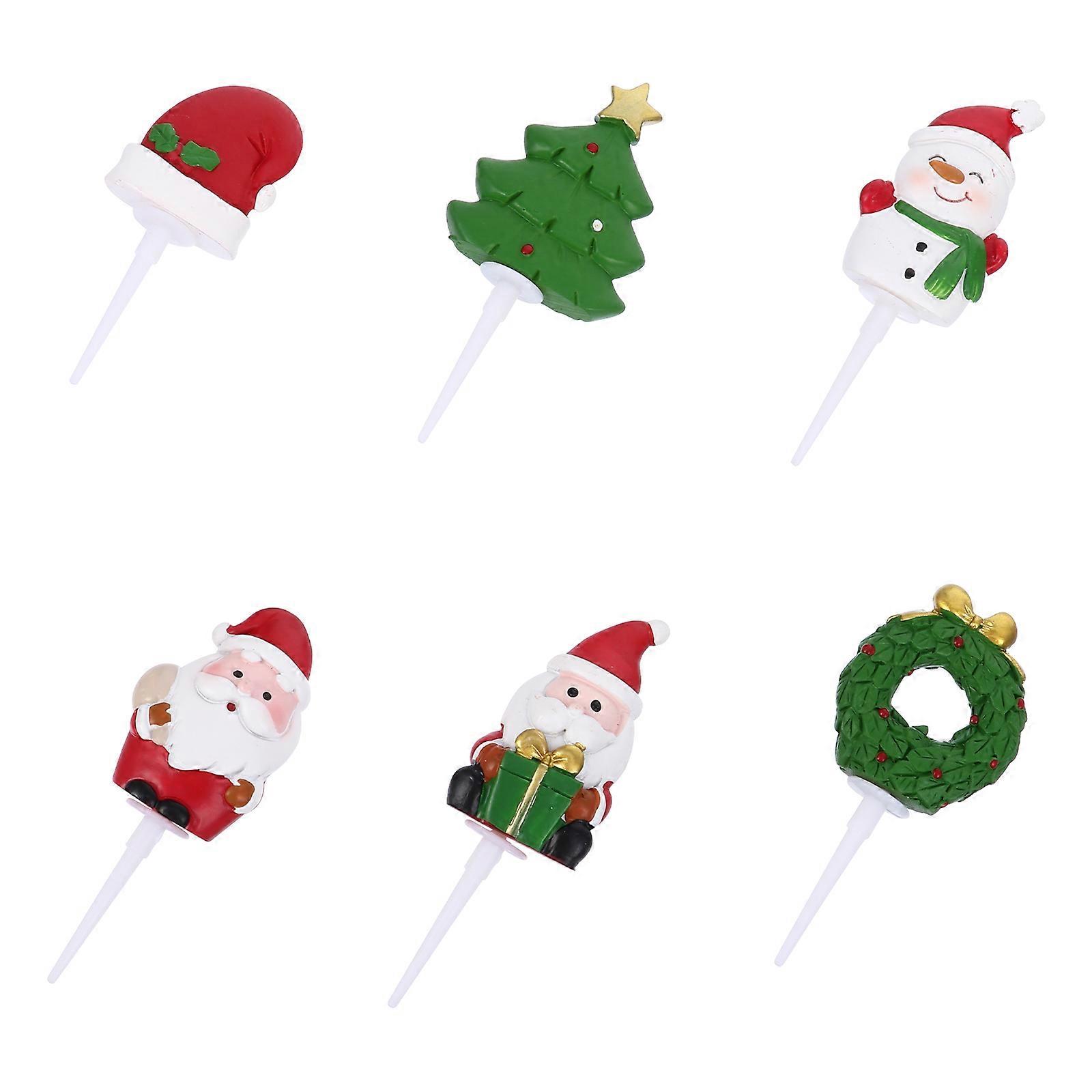 Dessert Topper Christmas Cake Toppers 3Sets for Cake Decoration Assorted