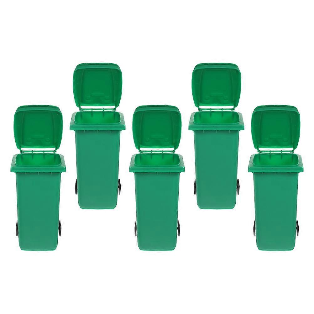 Desktop Trash Can Multi-Functional Storage Holder for 10Pcs Green