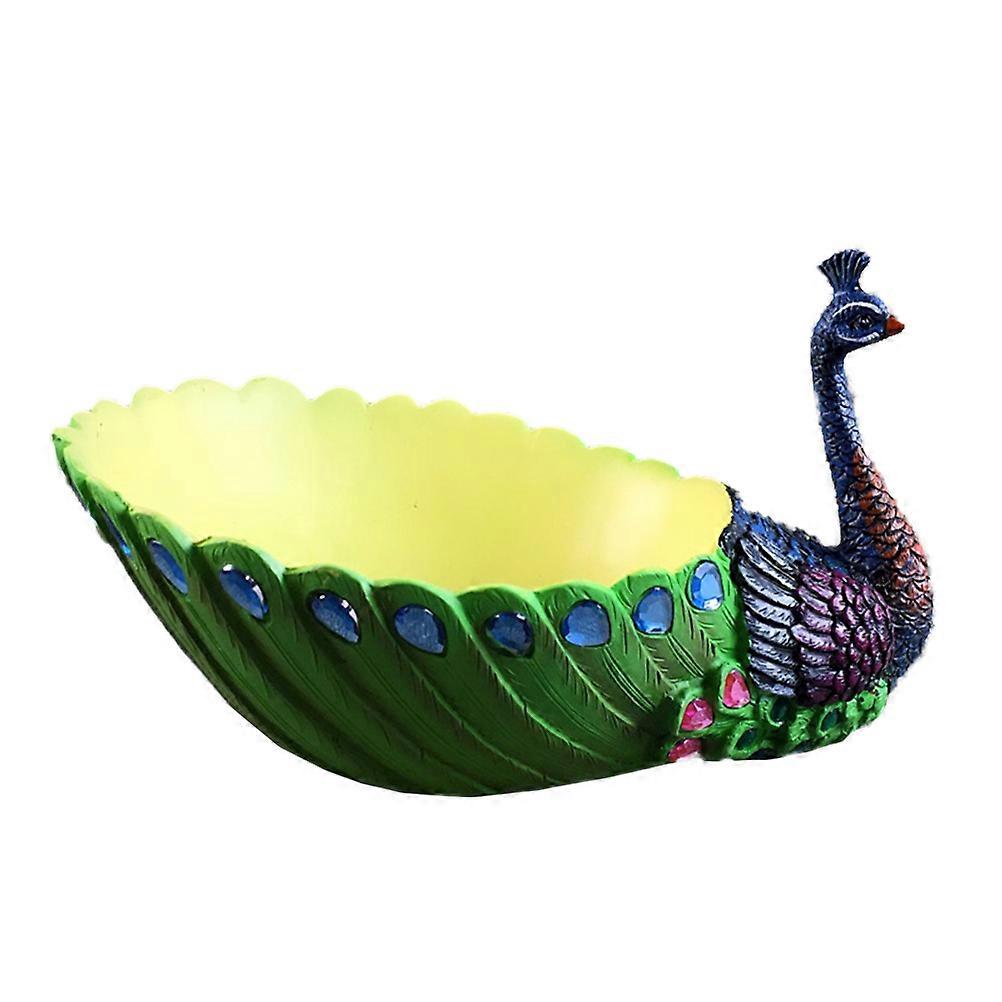 Creative Peafowl Shape Flower Pot for Storage Use 2Pcs Resin Planter