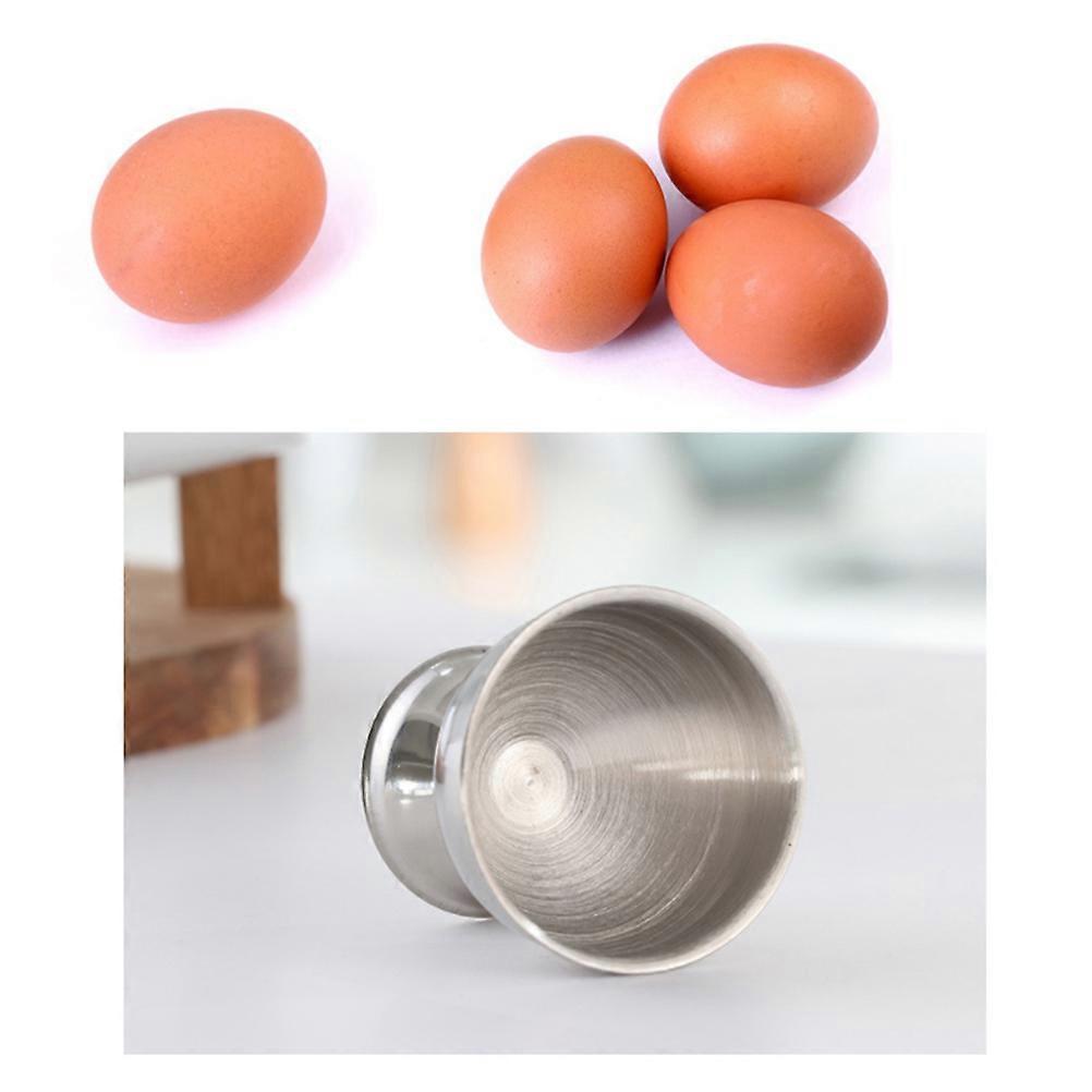 Metal Egg Cup Holders 2Pcs Modern Design Tabletop Tool For Breakfast Brunch Holiday Use