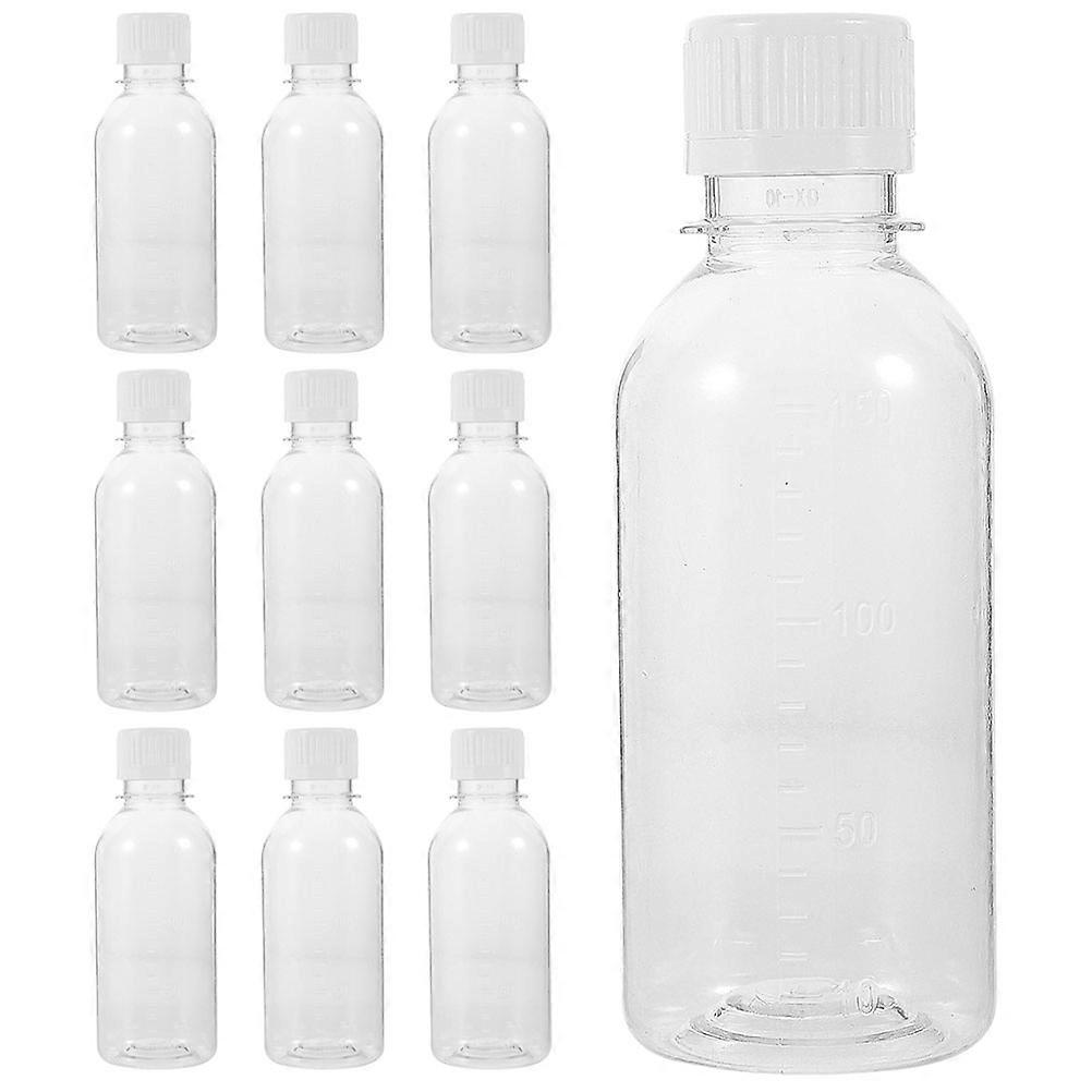 Clear Empty Juice Bottles Storage 10Pcs Reusable Portable Plastic Milk Containers For Parties Camping And Home Use