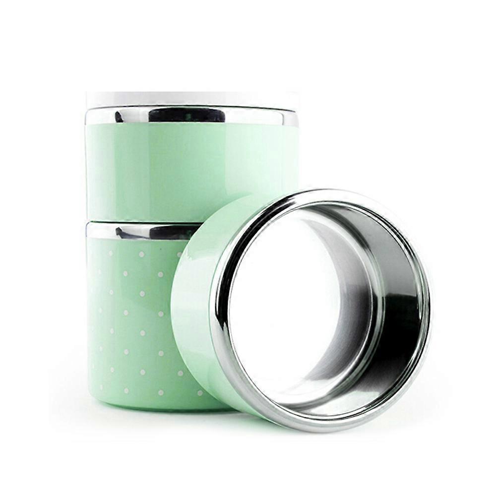 Edelstahl Lunchbox Isolierung Lebensmittelaufbewahrung Tragbares 2er Set