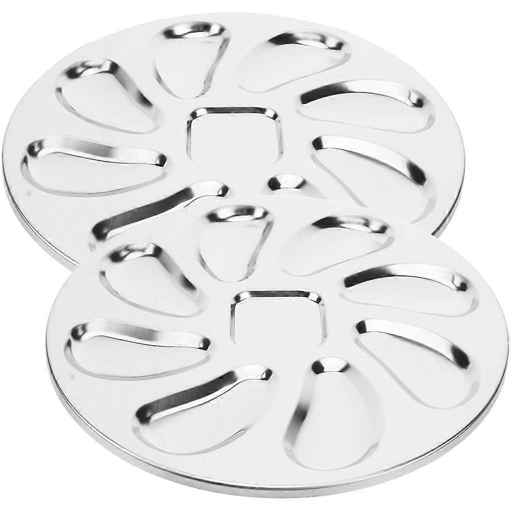 Multi-Function Oyster Tray Convenient Serving Plate 6Pcs Kitchen Stainless Steel