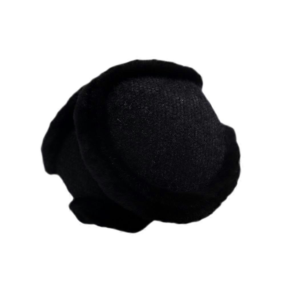 Ear Protector for Wearing 3Pcs Windproof Warm Plush Earmuff Black
