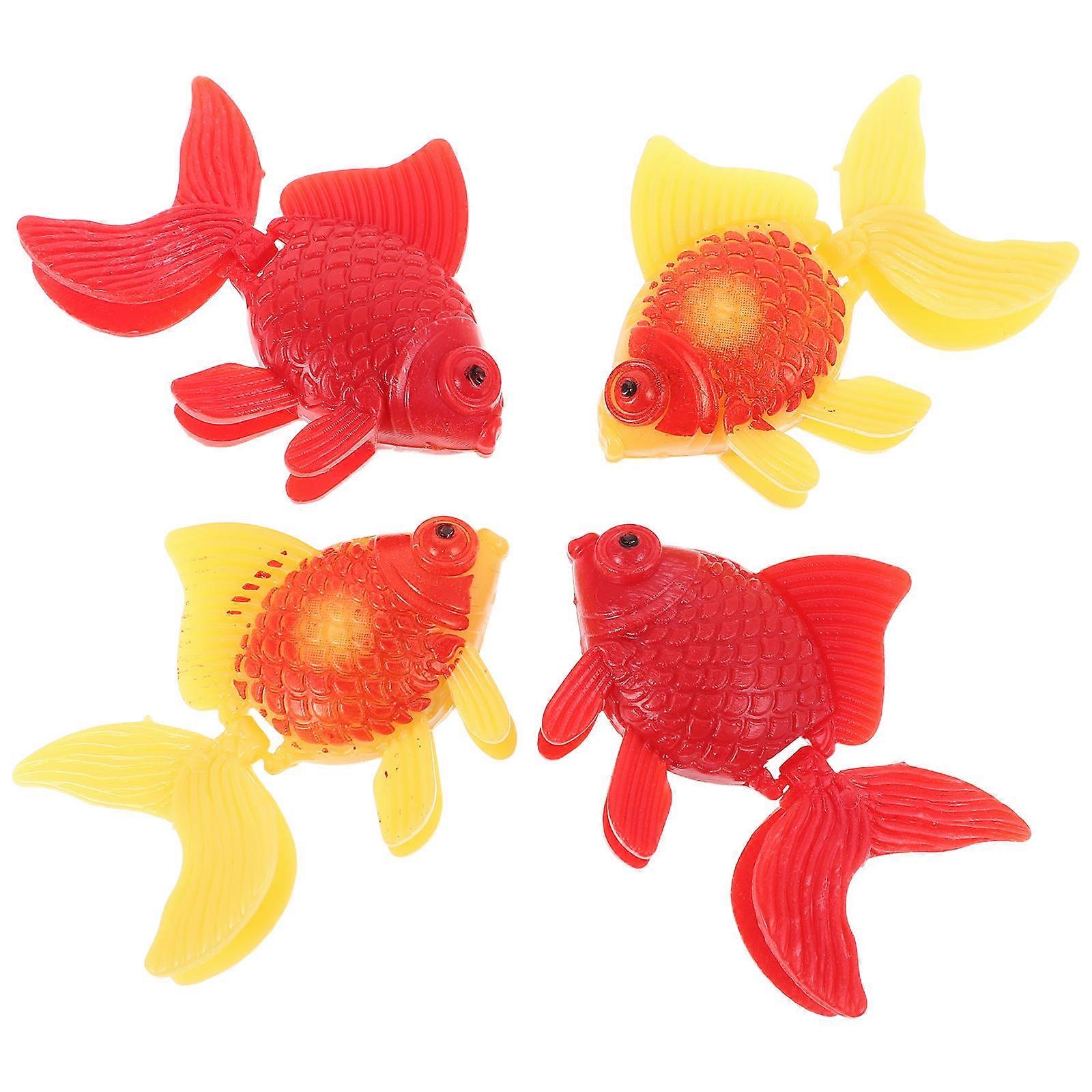 Artificial Floating Plastic Fish for Aquarium Decor 20Pcs Realistic Goldfish