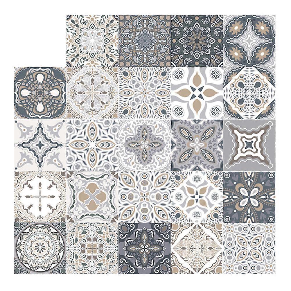 Retro Style Stick On Tiles For Wall Decoration Assorted Color Easy To Clean 120 Pcs