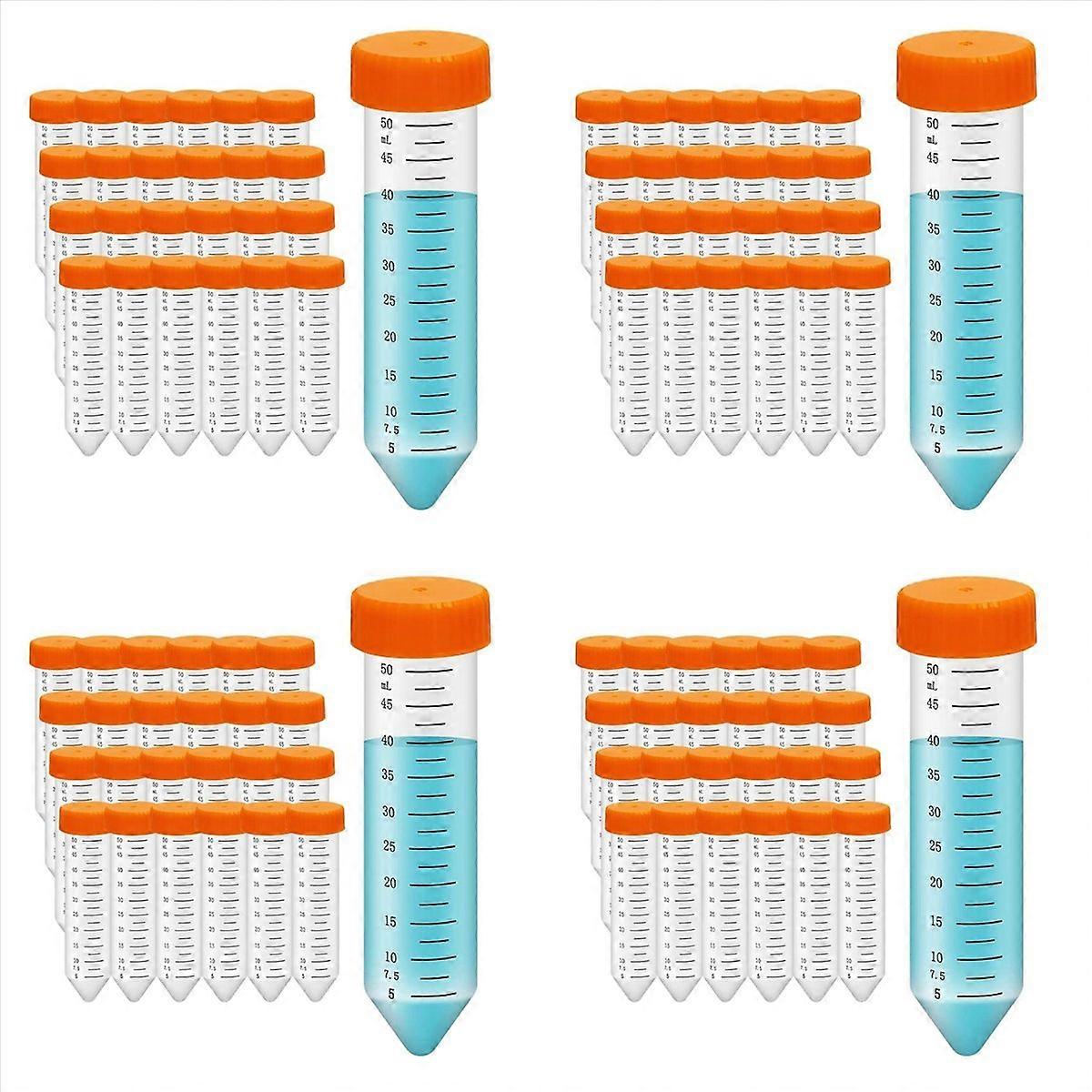 Conical Centrifuge Tubes, Polypropylene Test Tubes, Leak-Proof Screw Caps, Plastic Container with Gr