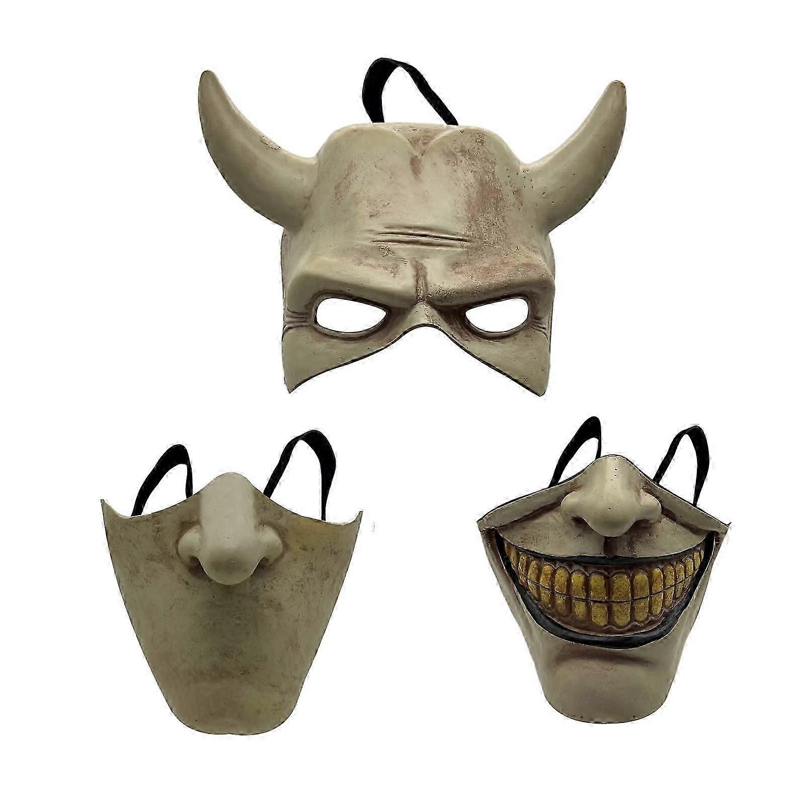 The Graber Cosplay Mask, Black Phone Mask, Ταινία τρόμου, Halloween, Scary Mask, Ανδρική Μάσκα Κοστουμιών (Ανοιχτό Γκρι)
