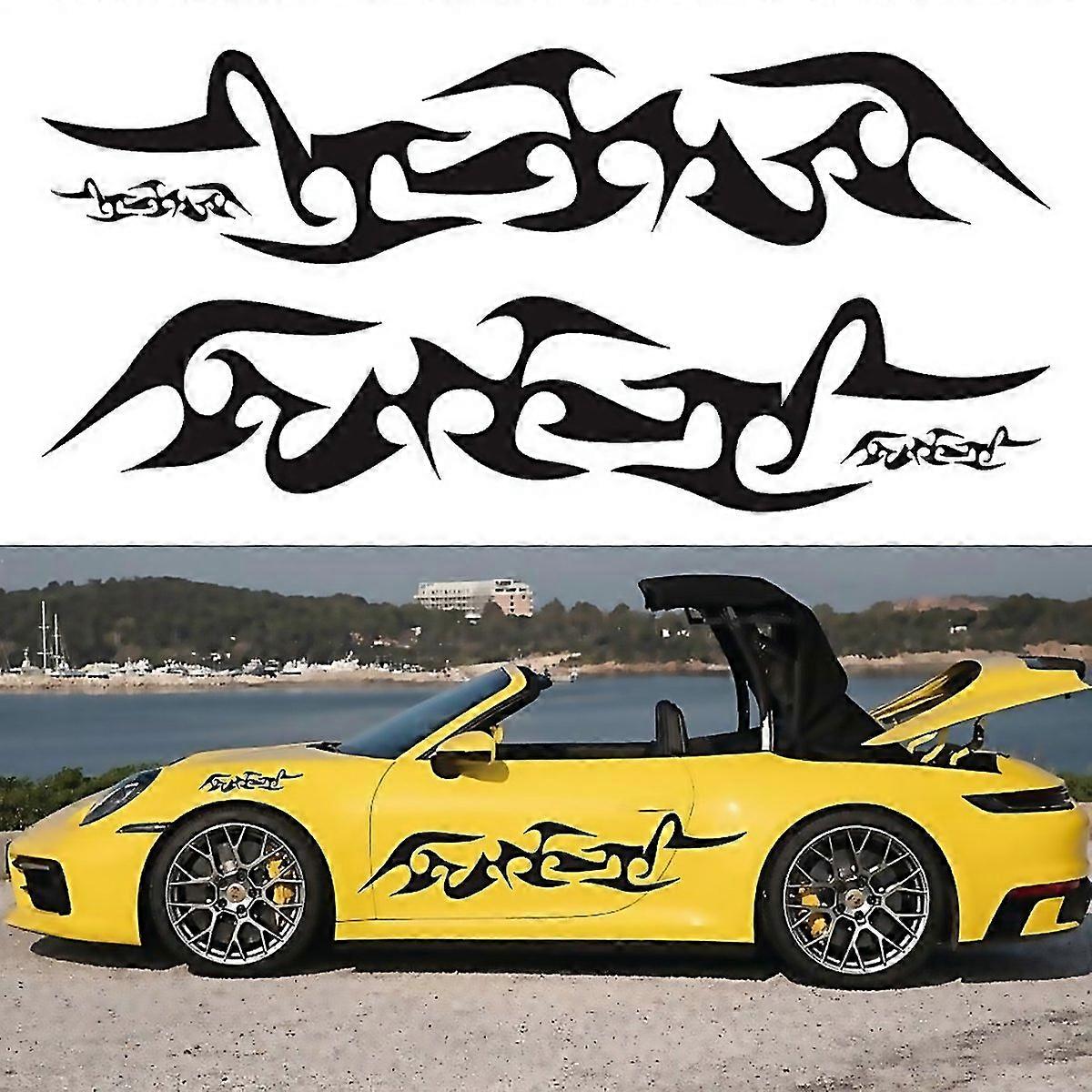 For 2 Pcsset D925 Flame Pattern Car Modified Decorative Sticker