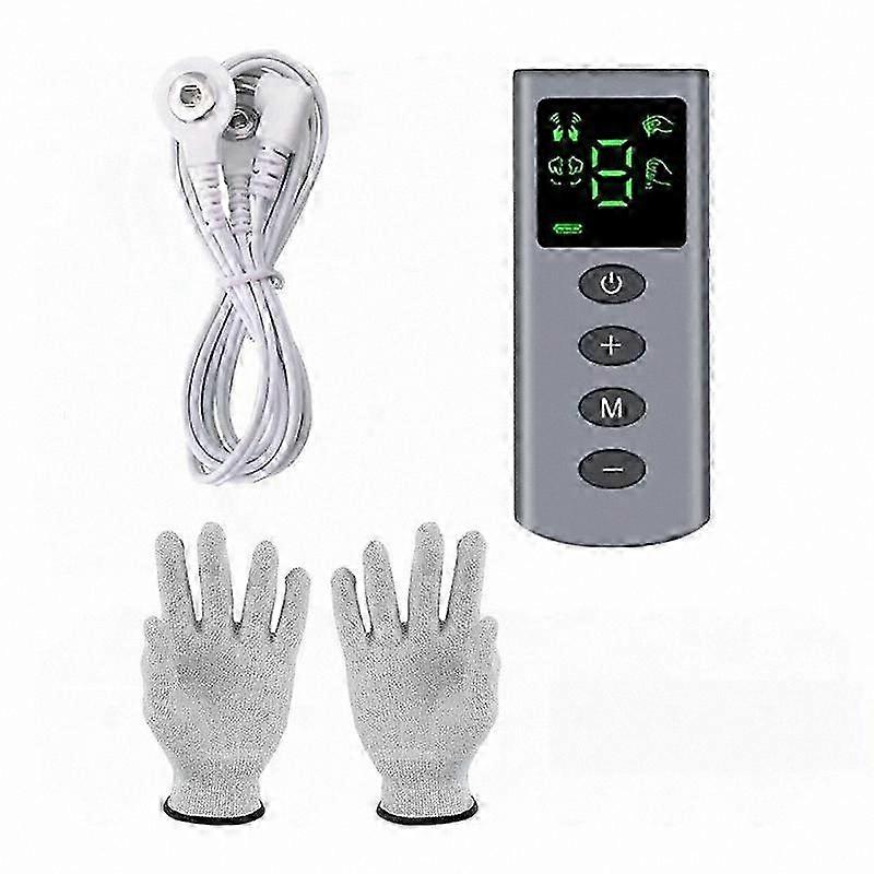 Portable TENS EMS Gloves for Massage and Physiotherapy with Palm Pulse Technology