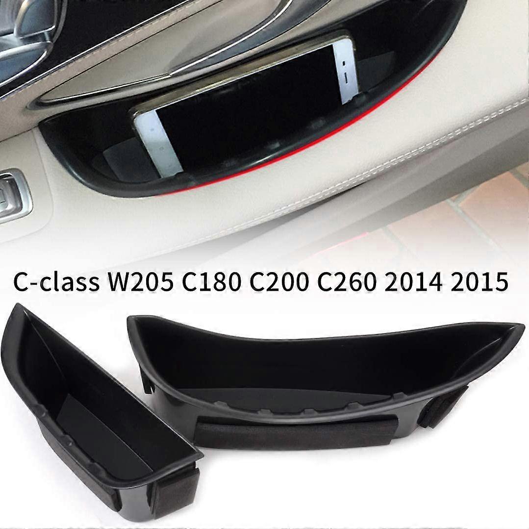 2Pcs Front Door Armrest Storage Box for C-Class W205