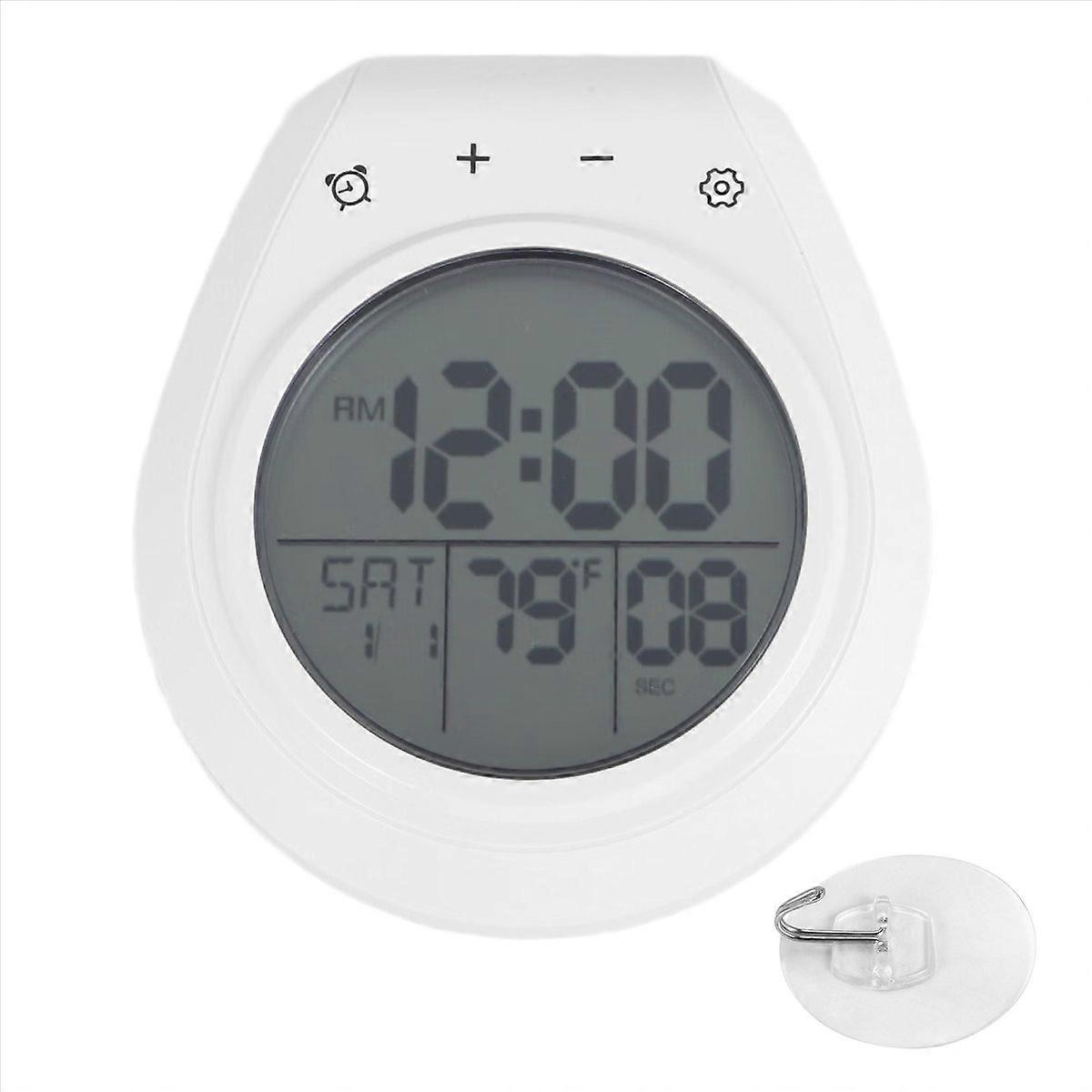 Digital Shower Clock Waterproof, Timer Clock, 12/24 Hour Format