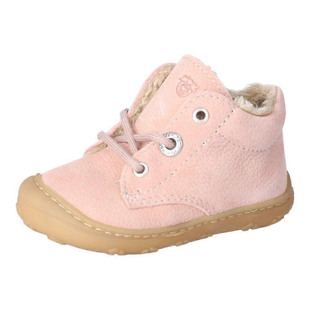 Kids Ricosta Fluffy Lined Laced Short Boot In Barbie