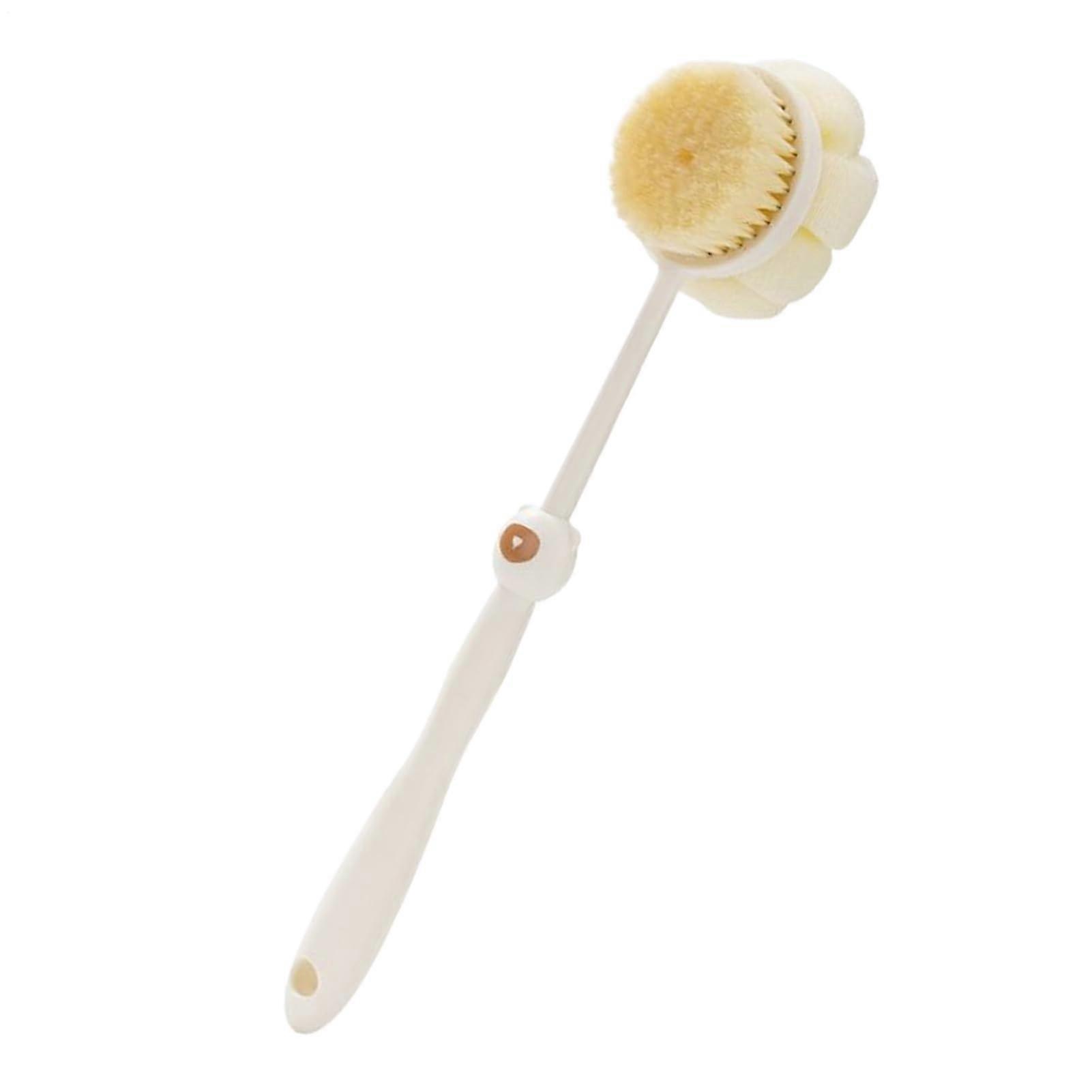 Shower Brushes Long Handled Back Brush DoubleSided Brush QuickDrying CreamColoured