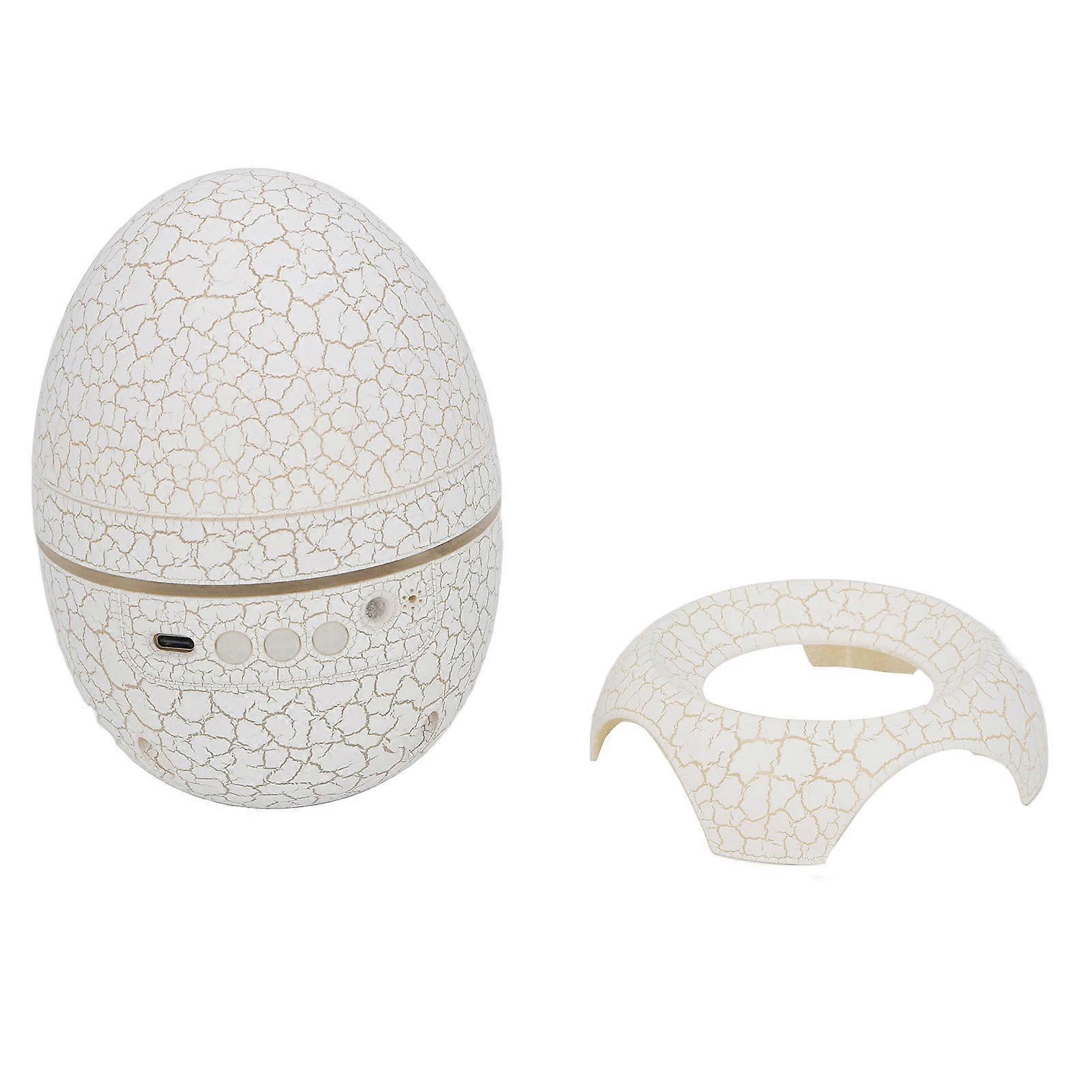 Dinosaur Egg Star Projector Bluetooth Connection Music Player Colorful Stars Night Light with Remote Control White 