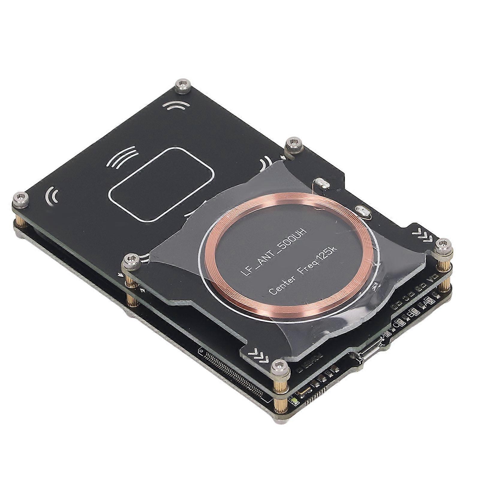 NFC Card Reader Kit 512kb Memory IC ID Card Copier Reader Writer with UID Cards and Key Fob for Apartment Gate 1 T5577 Card 3 UID Cards and 1 UID Key