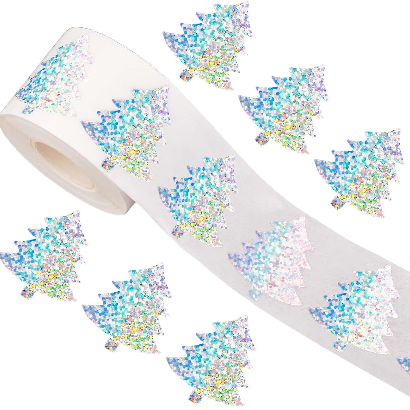 1 Roll Creative Waterproof Christmas Tree Sticker Colorful Designs For Personalizing Notebooks Folders And Workspaces Multicolor