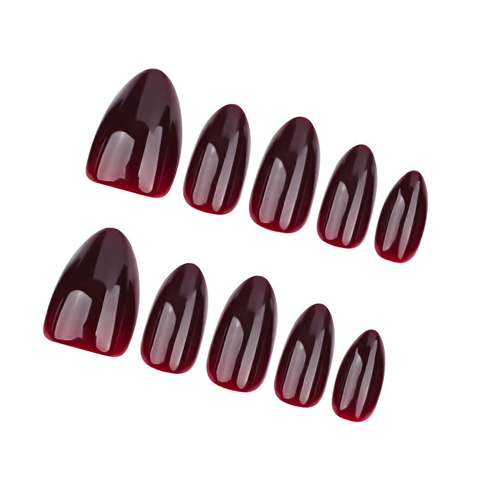 שקד לחץ על מקל ציפורניים מזויף מבריק על ציפורן ב-15 גדלים, 30 יחידות טיפים לציפורניים צרפתיות לקישוטי אמנות ציפורניים DIY צבעוניות