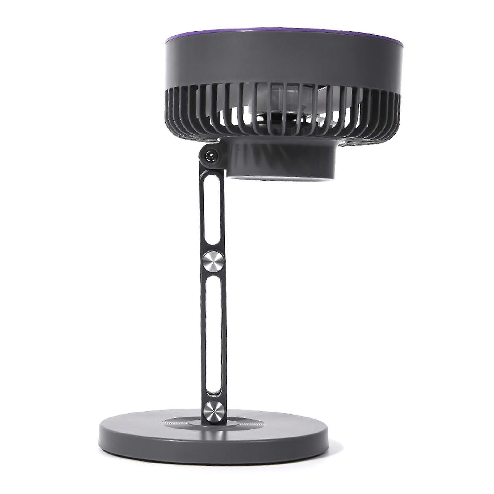Practical 360 Degree Rotating Desk Fan with Quiet Operation Suitable for Office Home Use USB Rachargeable ABS Texture  Purple