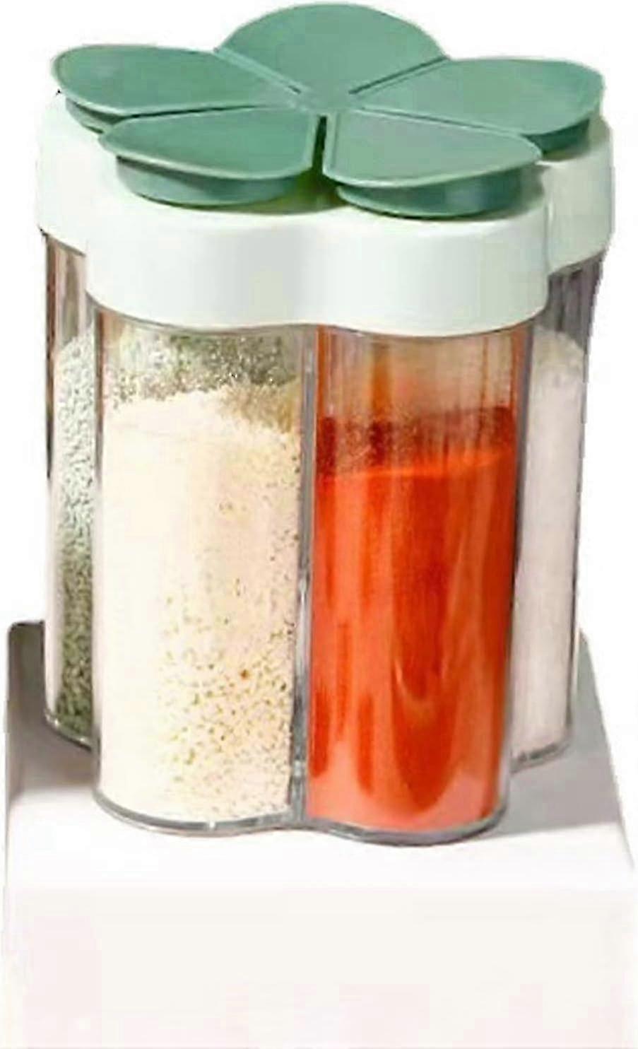 Travel Spice Containers, 5-in-1 with Airtight Caps, Pour/Sift Shaker, Portable for Camping BBQ