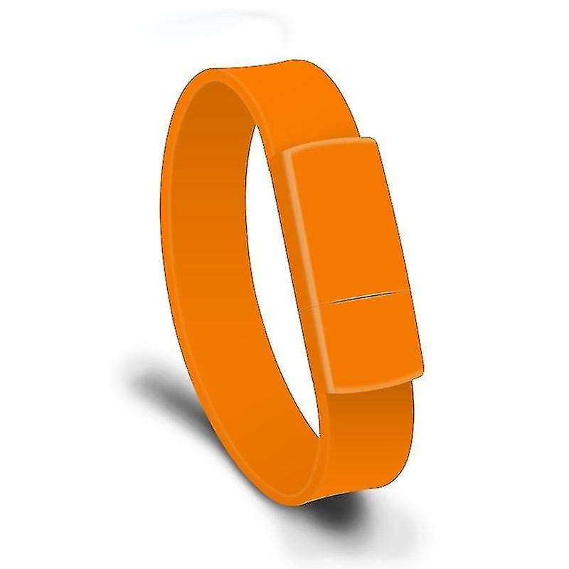 Computer Accessory Sets Microdrive 128gb Usb 2.0 Bracelet Wristband U Disk Orange