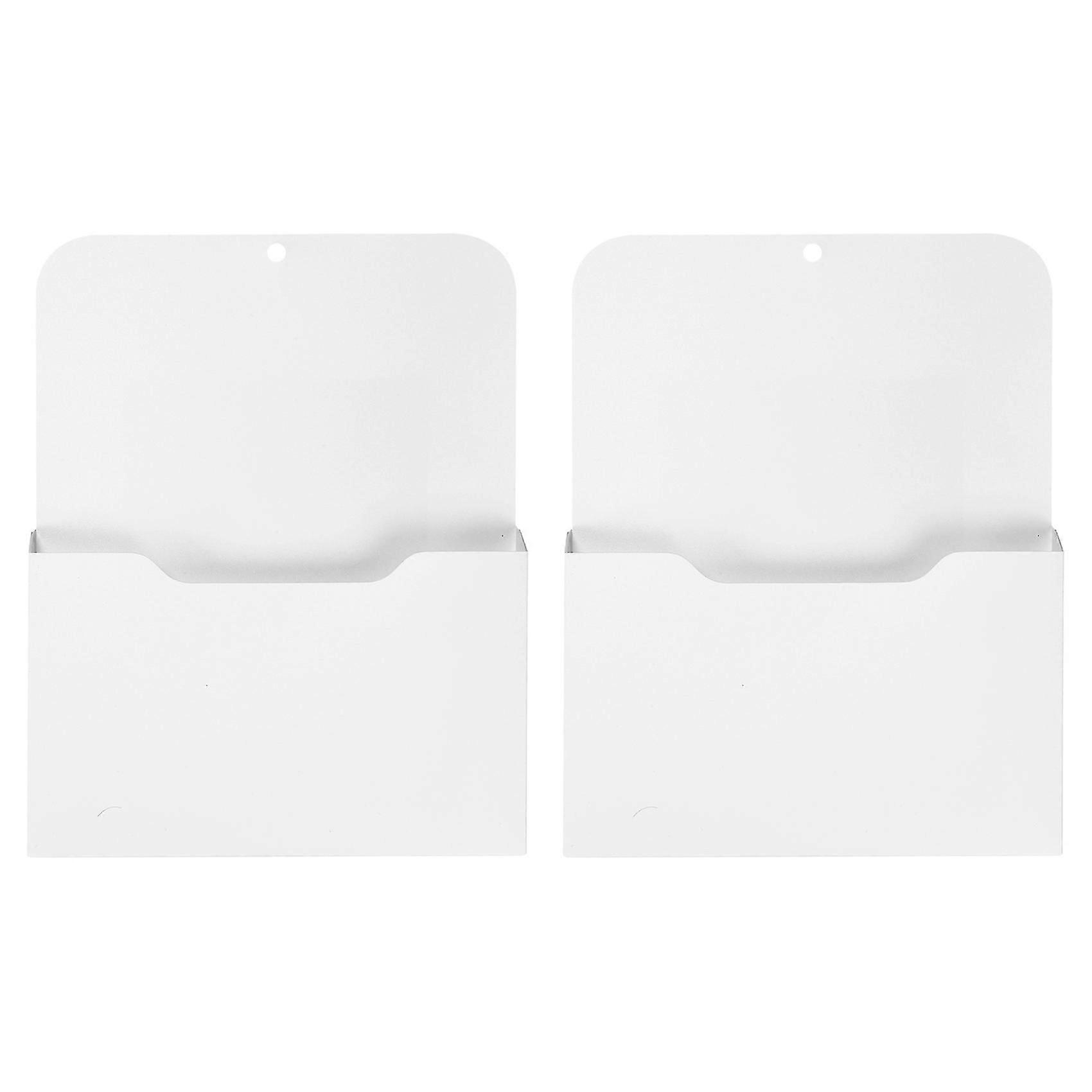 2 حزمة حامل ملف مغناطيسي - حامل ورق ، منظم جيب ، تخزين منظم ملفات الحائط المعلق ، م