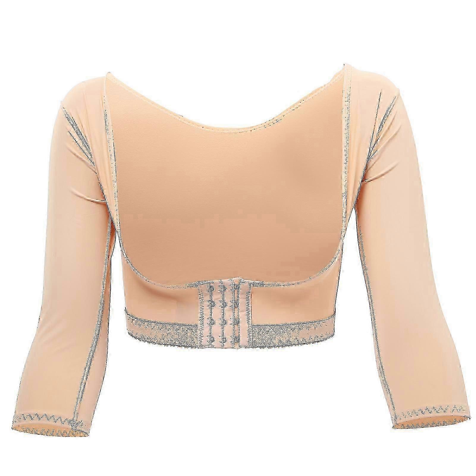 Post-Surgery Upper Arm Shaper - Compression Sleeve with Chest Support, 3-Row Adjustment Buttons, Sizes S-