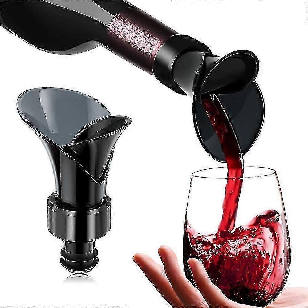 2-in-1 Resealable Wine Bottle Pourer Stopper - Universal Fit