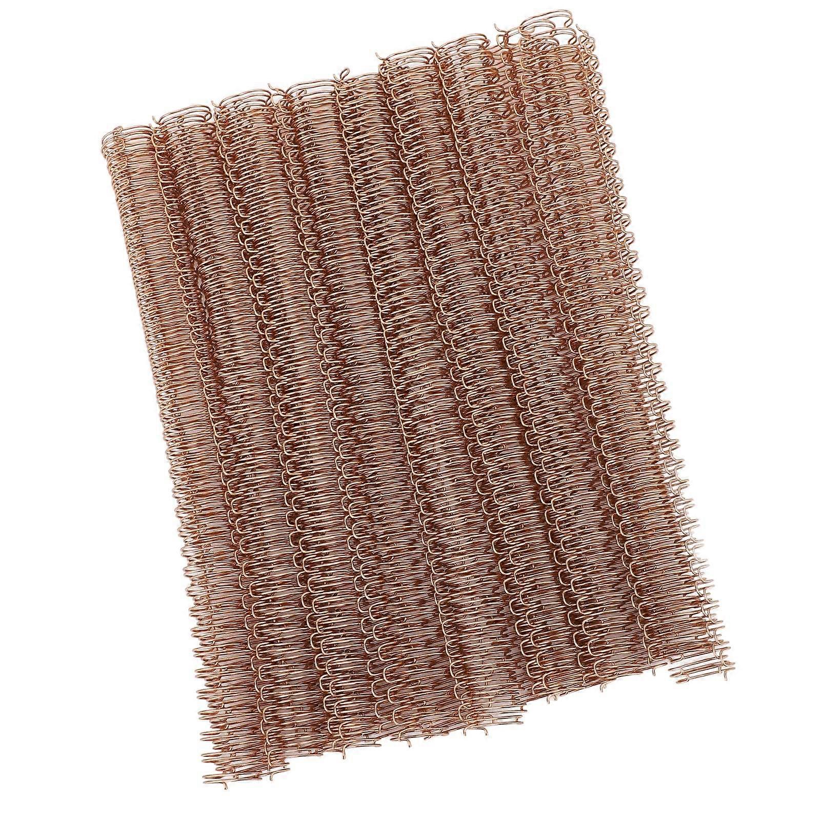 100pcs 9/16inch Wire Binding Spines 120 Sheet Capacity Spiral Double Loop Binding Twin Loop Wires Comb Binding Spines Rose Gold