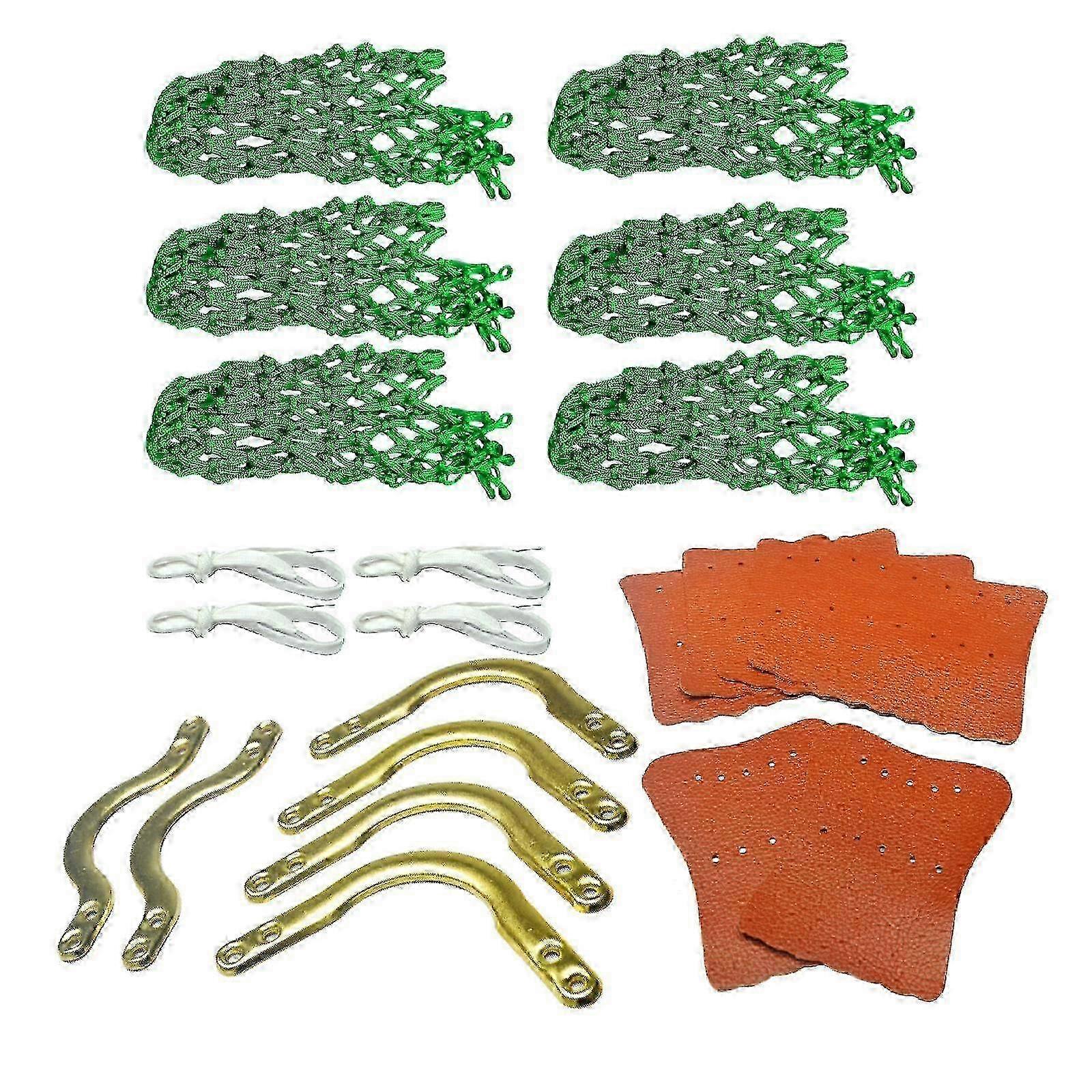 6 Pieces Billiard Pool Table Pockets PU Billiard Pockets 4 Corner Pockets and 2 Side Pockets