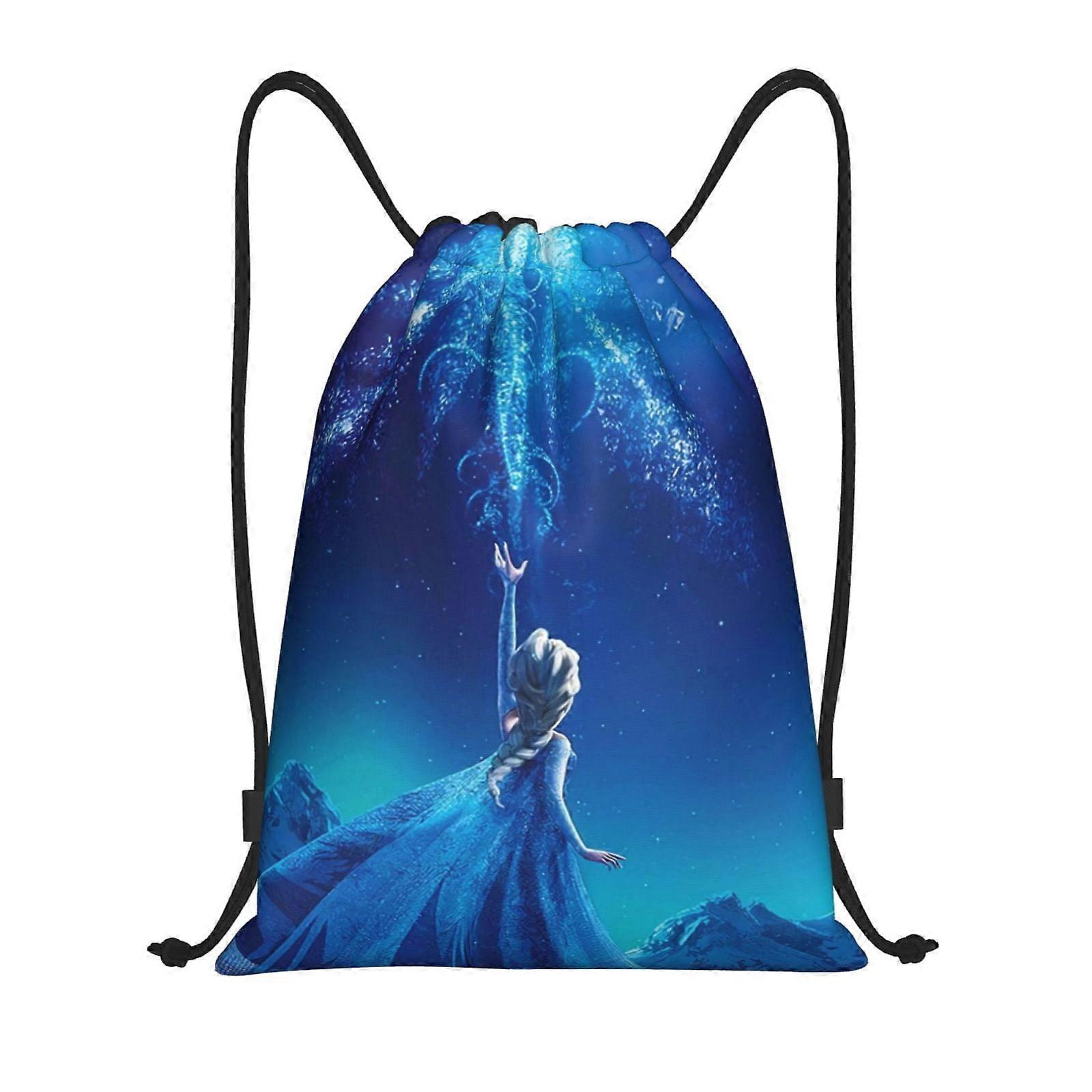Frozen Classic Drawstring Bag, Collapsible, Sports, Fitness, Drawstring Bag, Unisex, Beach Sports Travel Bag Medium