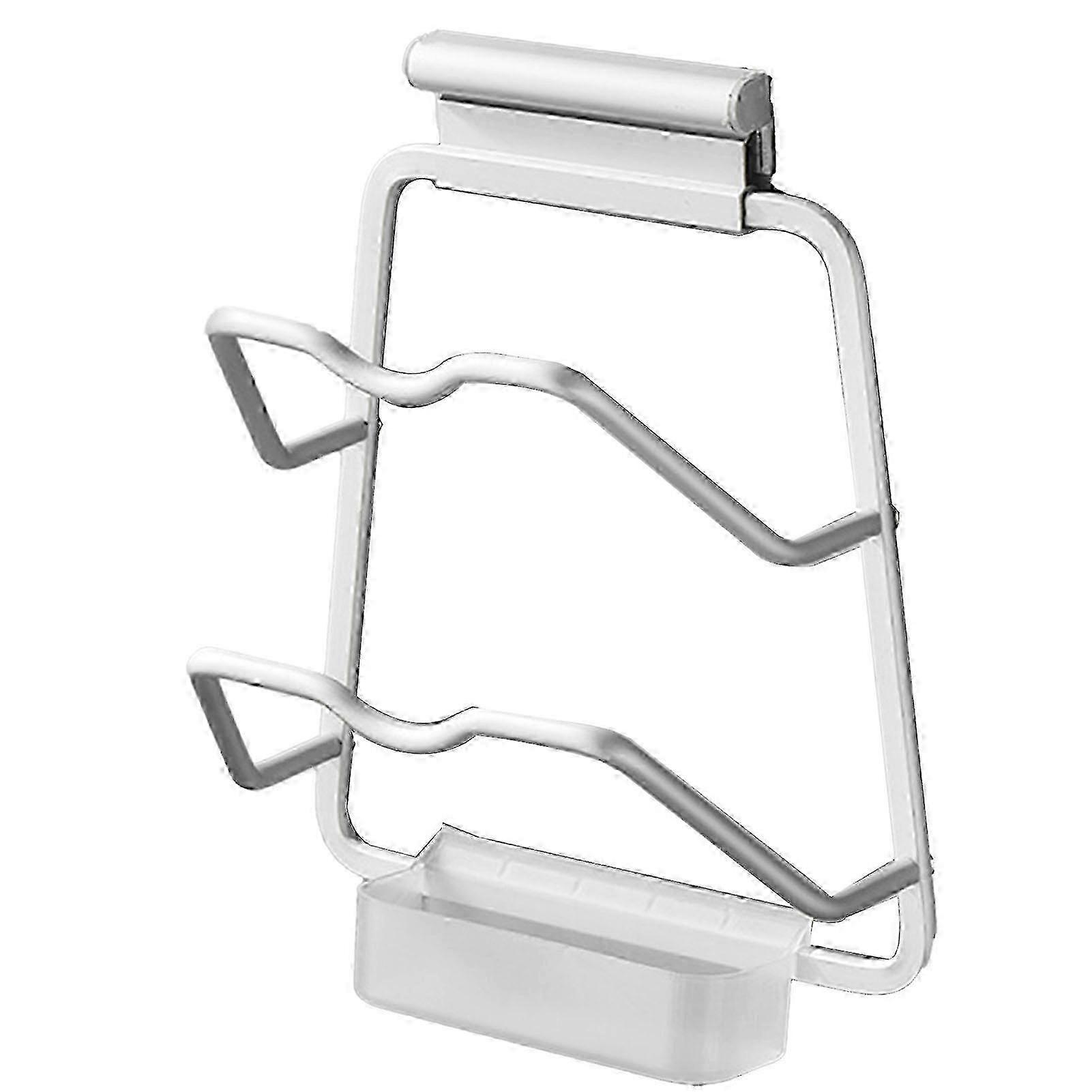 Optimized Wall Mounted Pot Lid Holder - Space Saving Aluminium, Rust Free Design for Kitchens, 2 Layers
