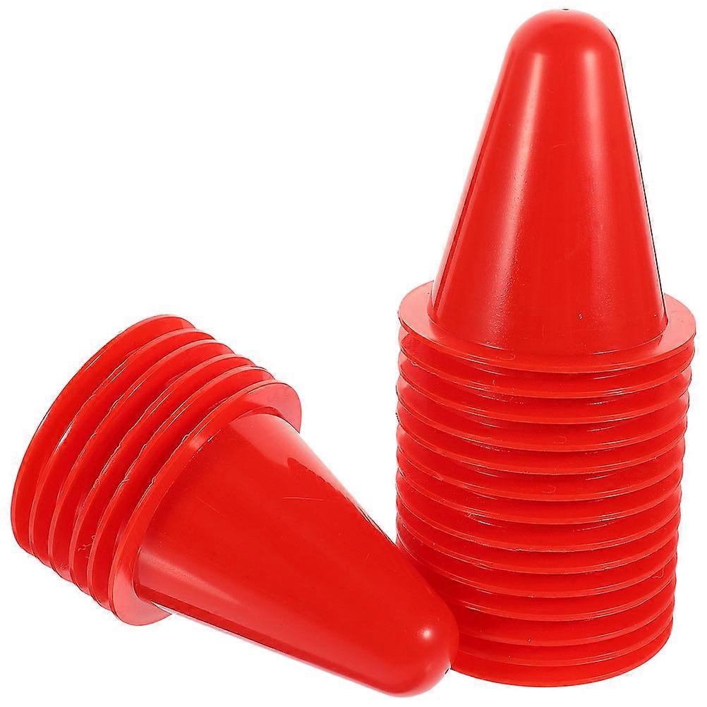 Roller Skating Marker Cones Training Cones 40Pcs Red Plastic Equipment