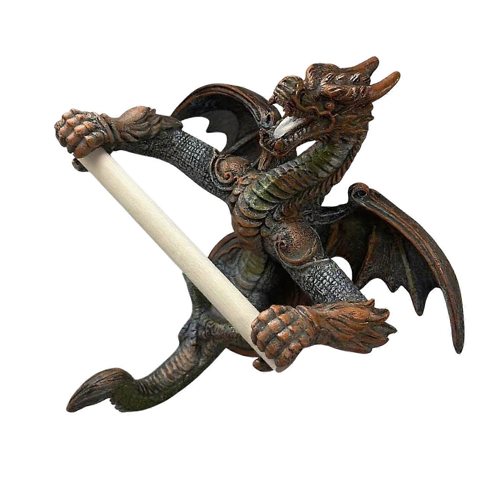 Unique Dragon Toilet Paper Holder Storage Rack No Drilling Tissue Roll Holder Toilet Paper Stand Easy to Install Multicolor