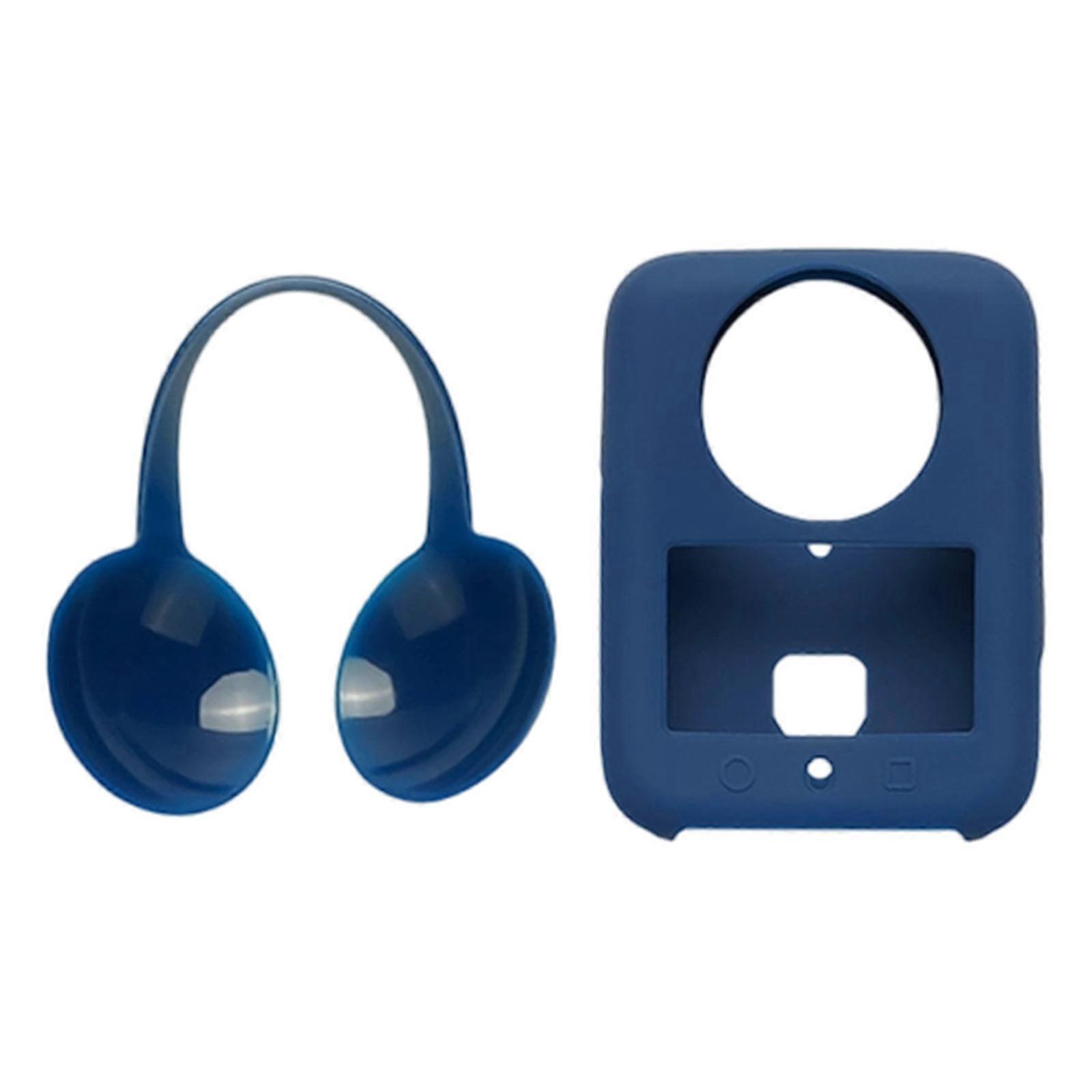 Protective Storage Case for 360 Camera Charging Dock With EVA Hard Shell Waterproof Design And Customs Interior  Dark Blue