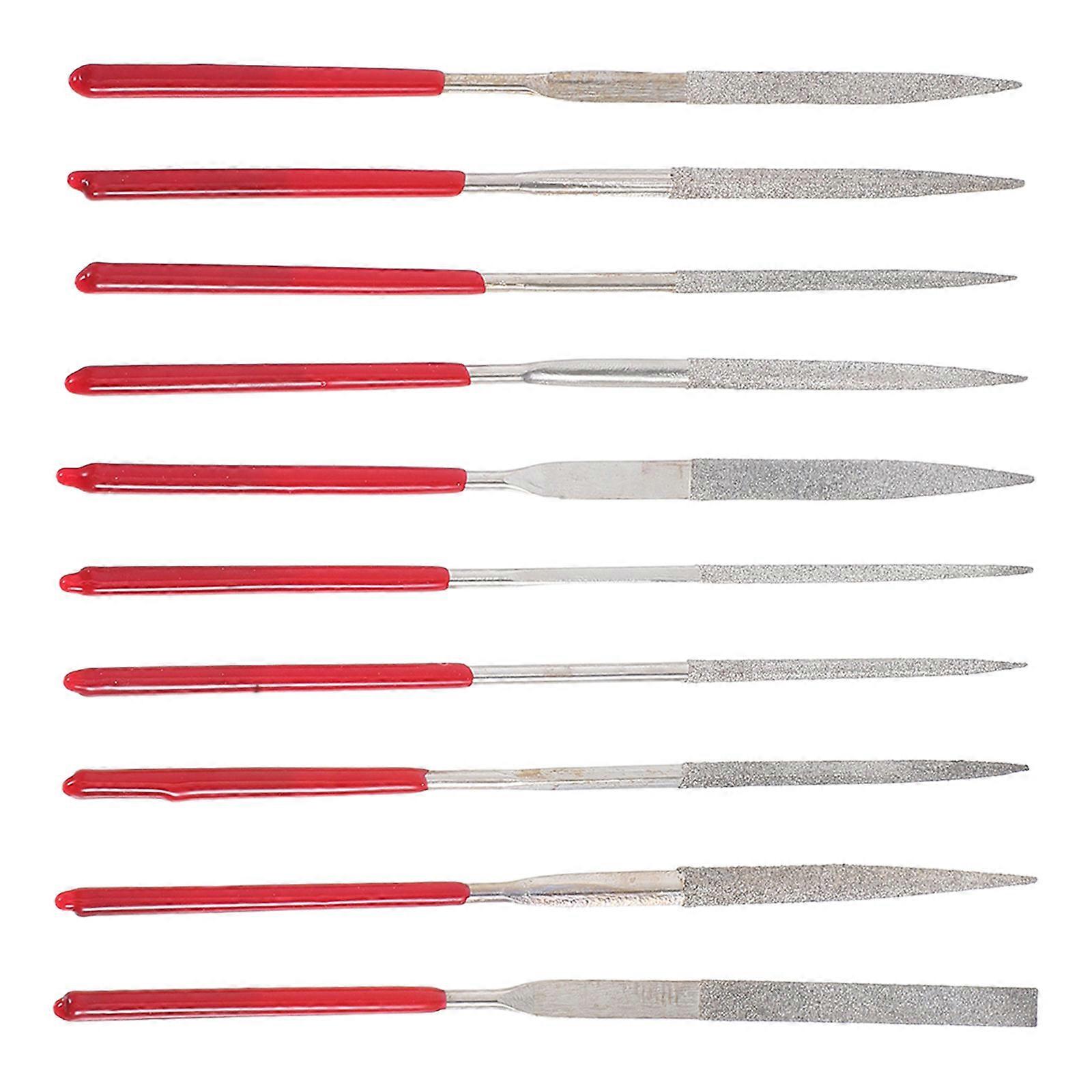Precision File Set for Metal and Wood Use with 10Pcs Needle Files